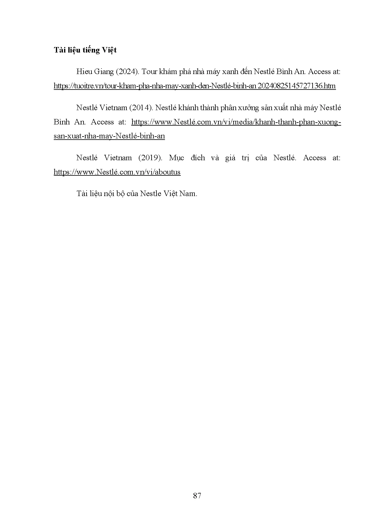 Đồ án tốt nghiệp - Hoàn thiện hoạt động quản lý kho vận nhà máy Nestlé Bình An - Trang 102
