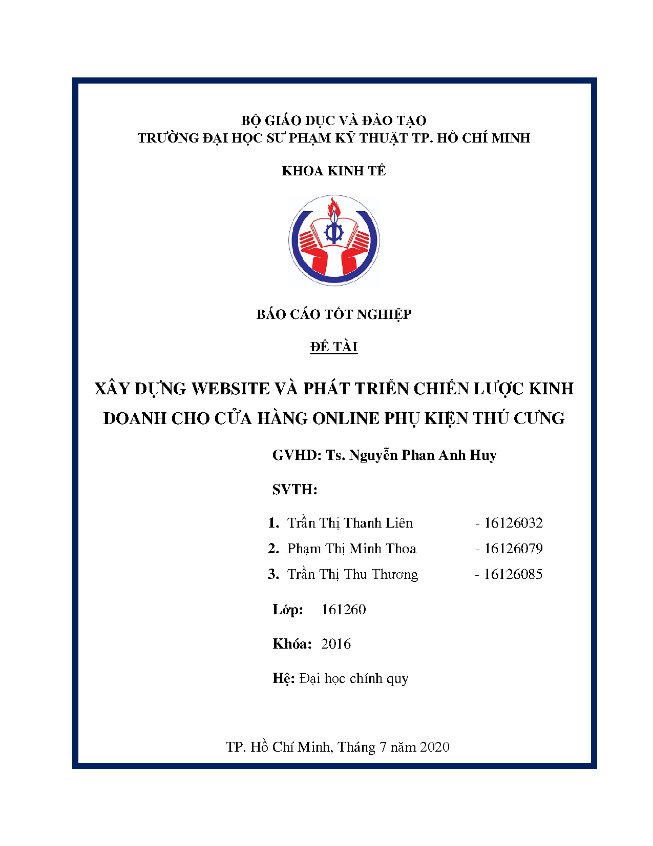 Đồ án tốt nghiệp - Xây dựng website và phát triển chiến lược kinh doanh cho cửa hàng online phụ KTC