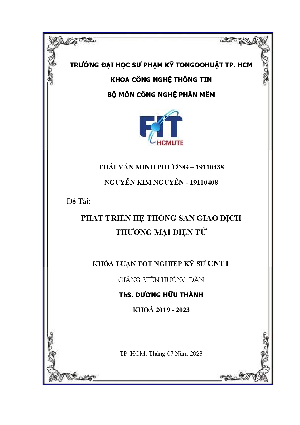 Đồ án tốt nghiệp - Phát triển hệ thống sàn giao dịch thương mại điện tử