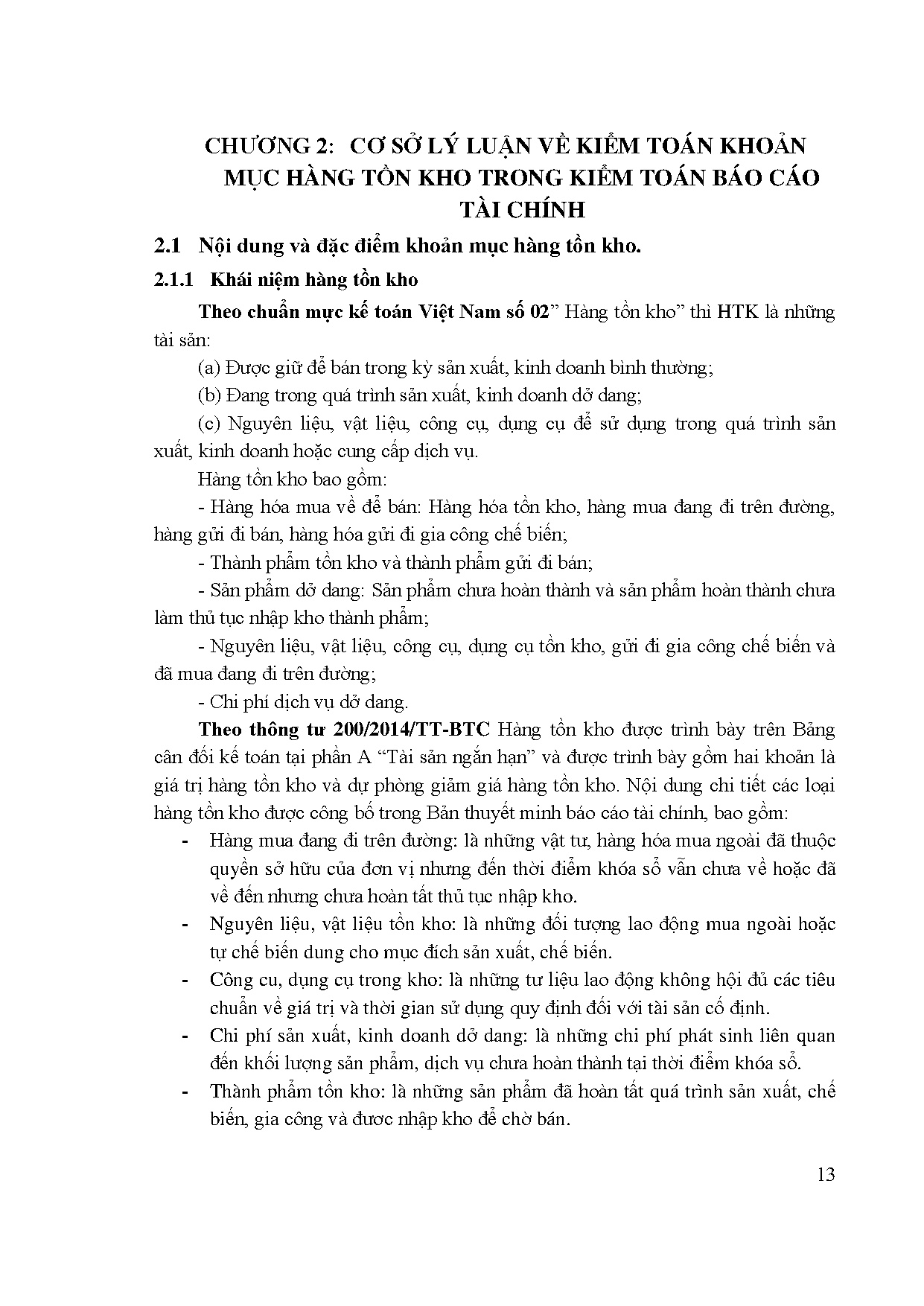 Đồ án tốt nghiệp - Quy trình kiểm toán khoản mục hàng tồn kho trong kiểm toán báo cáo TCTCTTKTVDVTHT - Trang 21