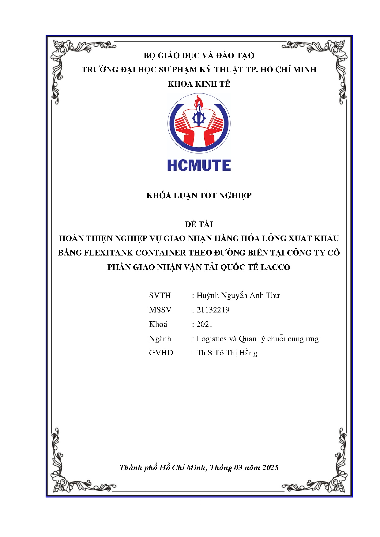 Đồ án tốt nghiệp - Hoàn thiện nghiệp vụ giao nhận hàng hóa lỏng xuất khẩu bằng FCTĐBTCTCPGNVTQTL