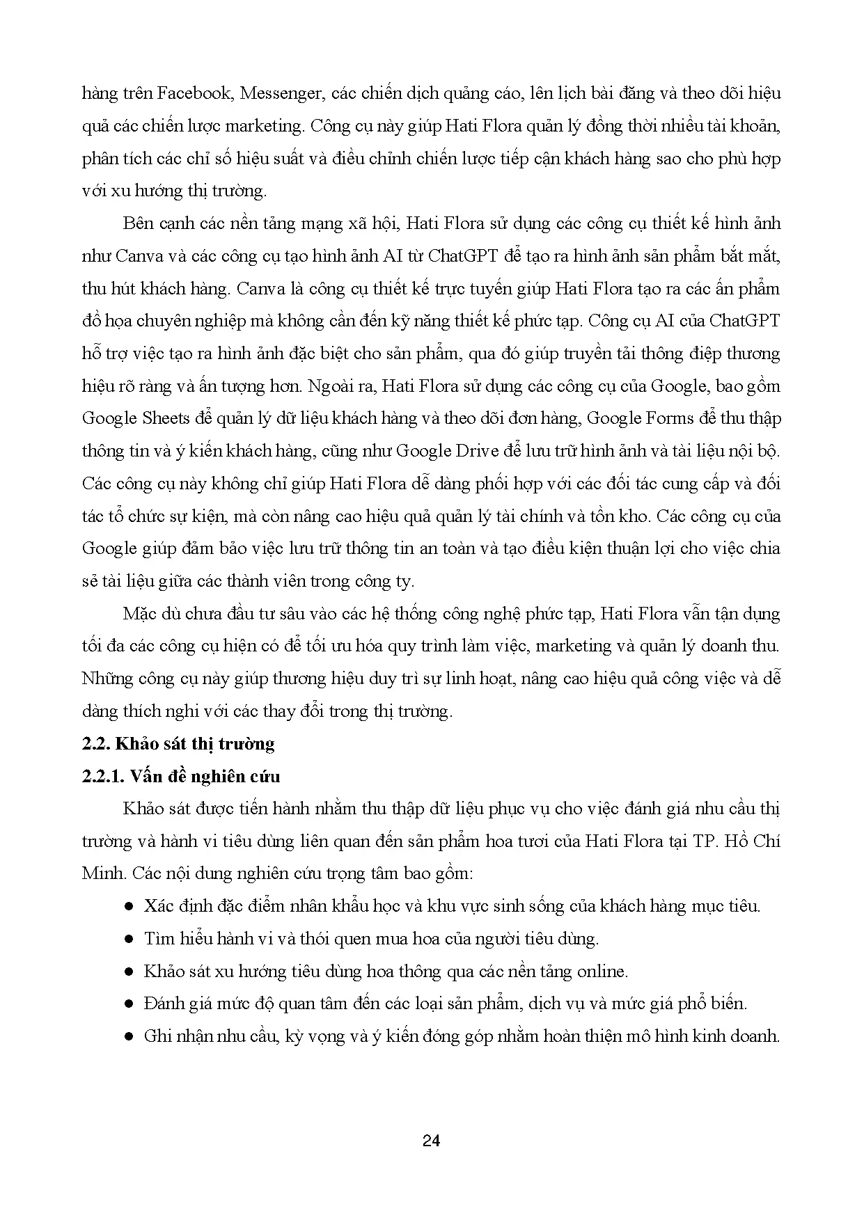 Đồ án tốt nghiệp - Xây dựng và phát triển mô hình kinh doanh hoa tươi trực tuyến Hati Flora - Trang 41