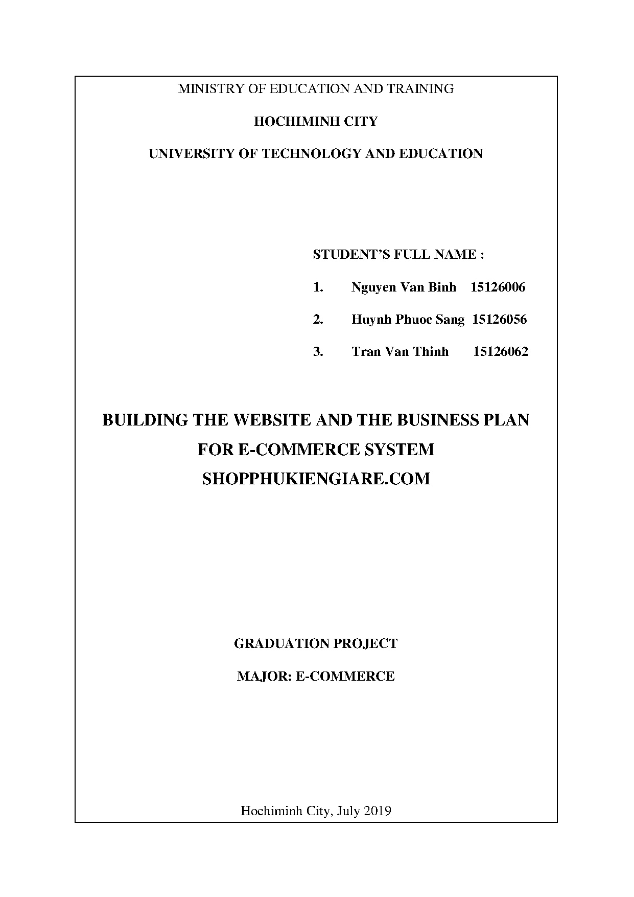 Đồ án tốt nghiệp - Xây dựng website và kế hoạch kinh doanh cho hệ thống thương mại điện tử S