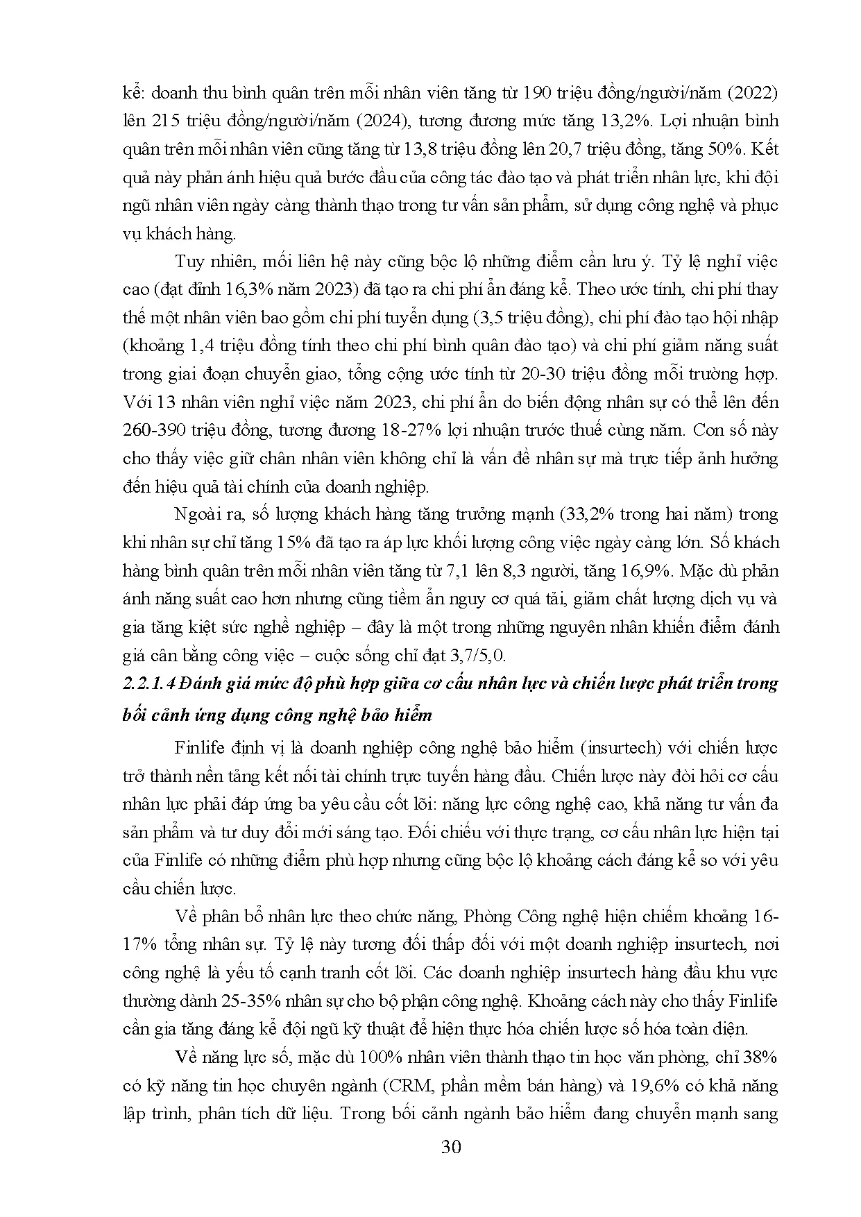 ĐỀ ÁN TỐT NGHIỆP THẠC SĨ - PHÁT TRIỂN NHÂN LỰC TẠI CÔNG TY CỔ PHẦN FINLIFE VIỆT NAM - Trang 40