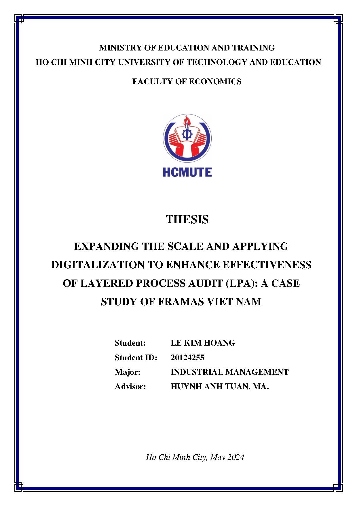 Đồ án tốt nghiệp - Expanding the scale and applying digitalization to enhance EOLPA ( a CSOFV