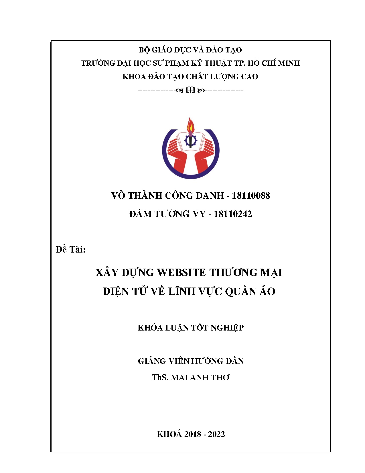 Đồ án tốt nghiệp - Xây dựng website thương mại điện tử về lĩnh vực quần áo