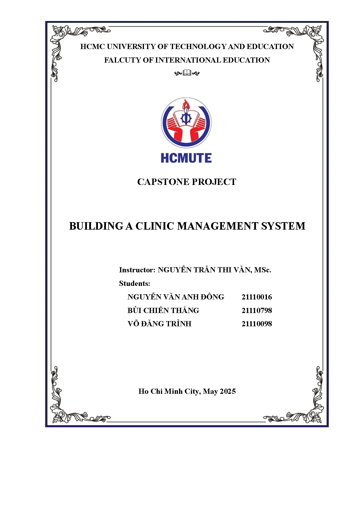 Đồ án tốt nghiệp - Building a clinic management system