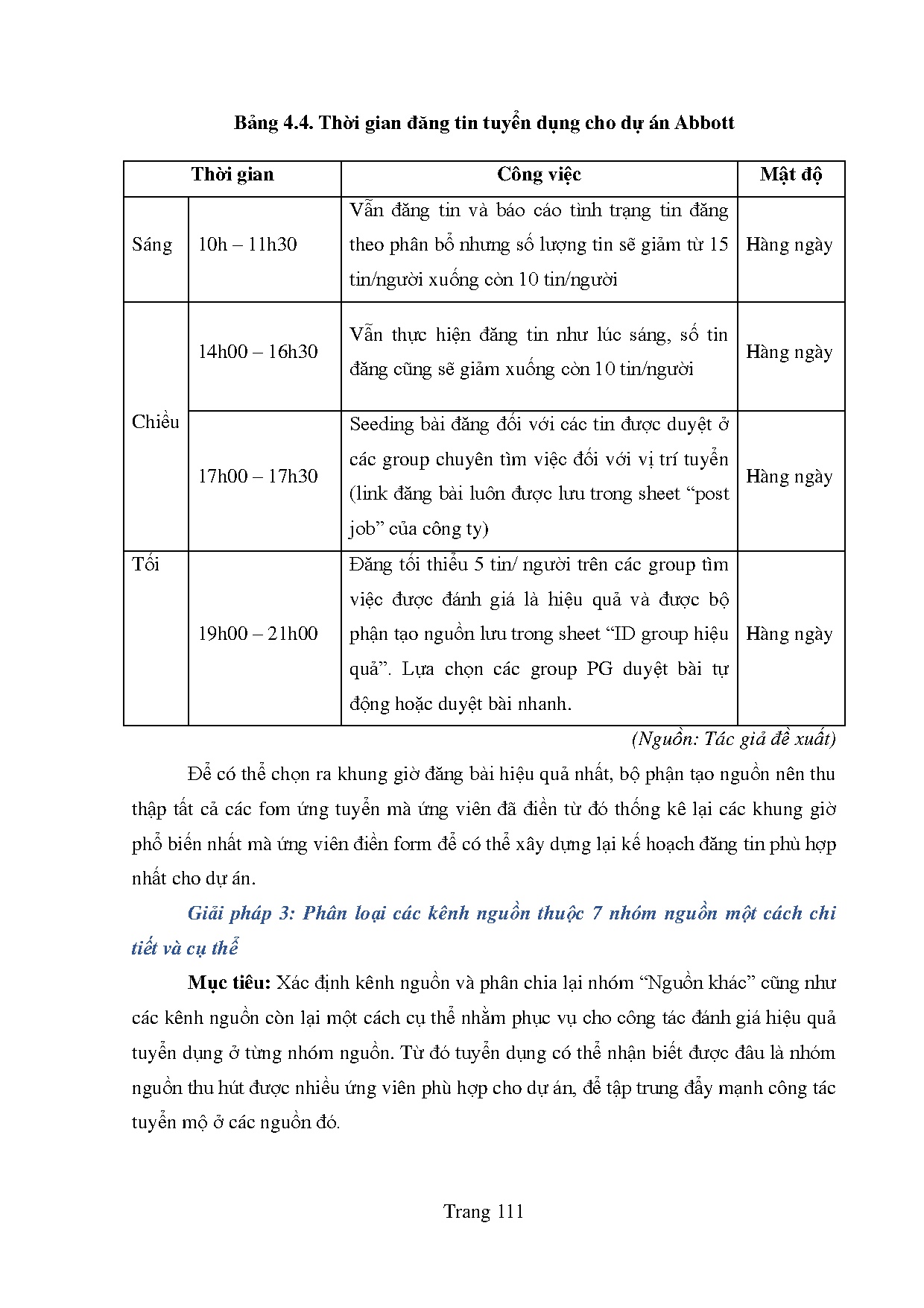 Đồ án tốt nghiệp - Nâng cao hiệu quả công tác tuyển dụng nhân sự cho dự án Abbott tại Công ty TNHH A - Trang 125