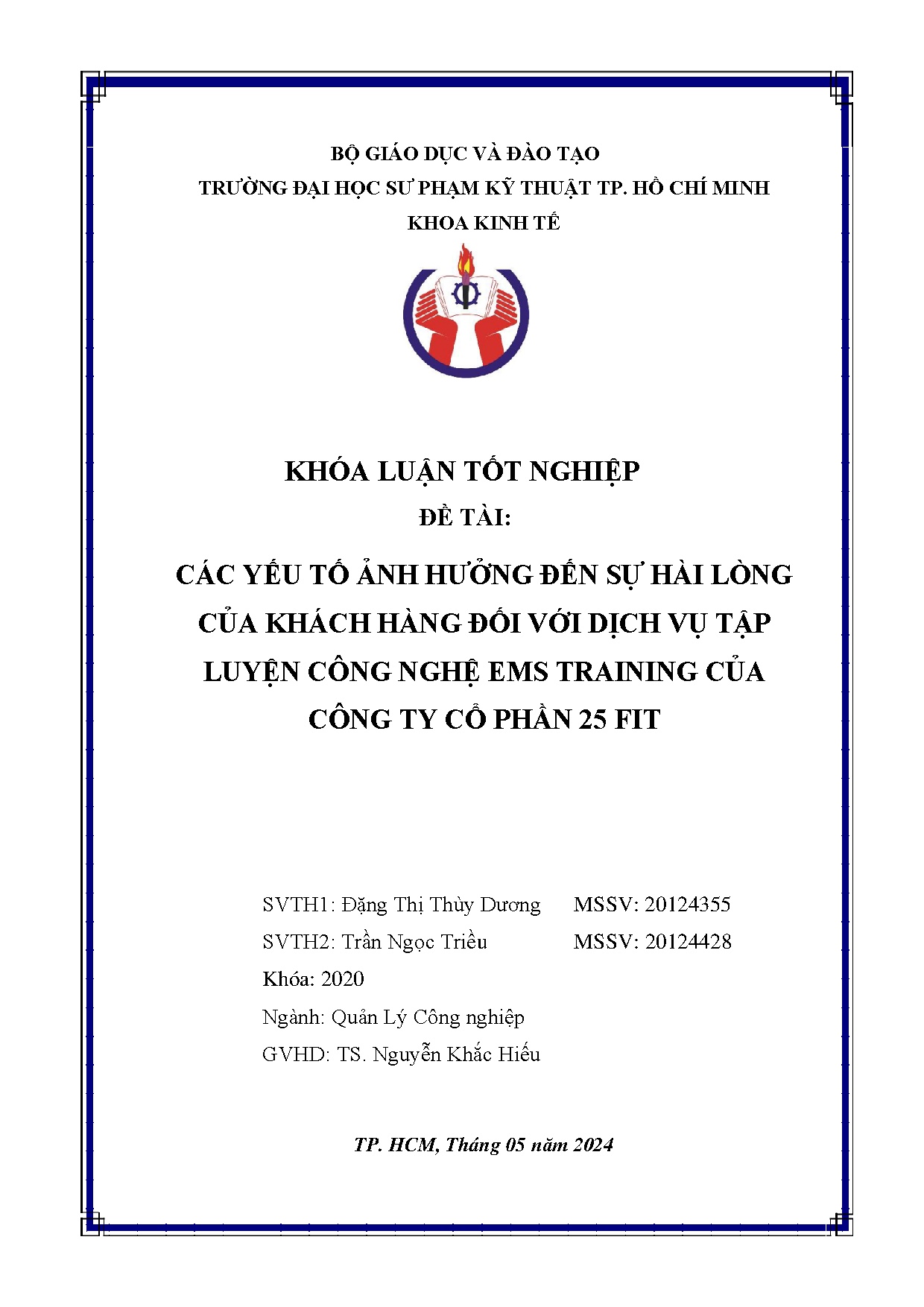 Đồ án tốt nghiệp - Các yếu tố ảnh hưởng đến sự hài lòng của khách hàng đối với dịch VTLCNETCCTCP 2 F