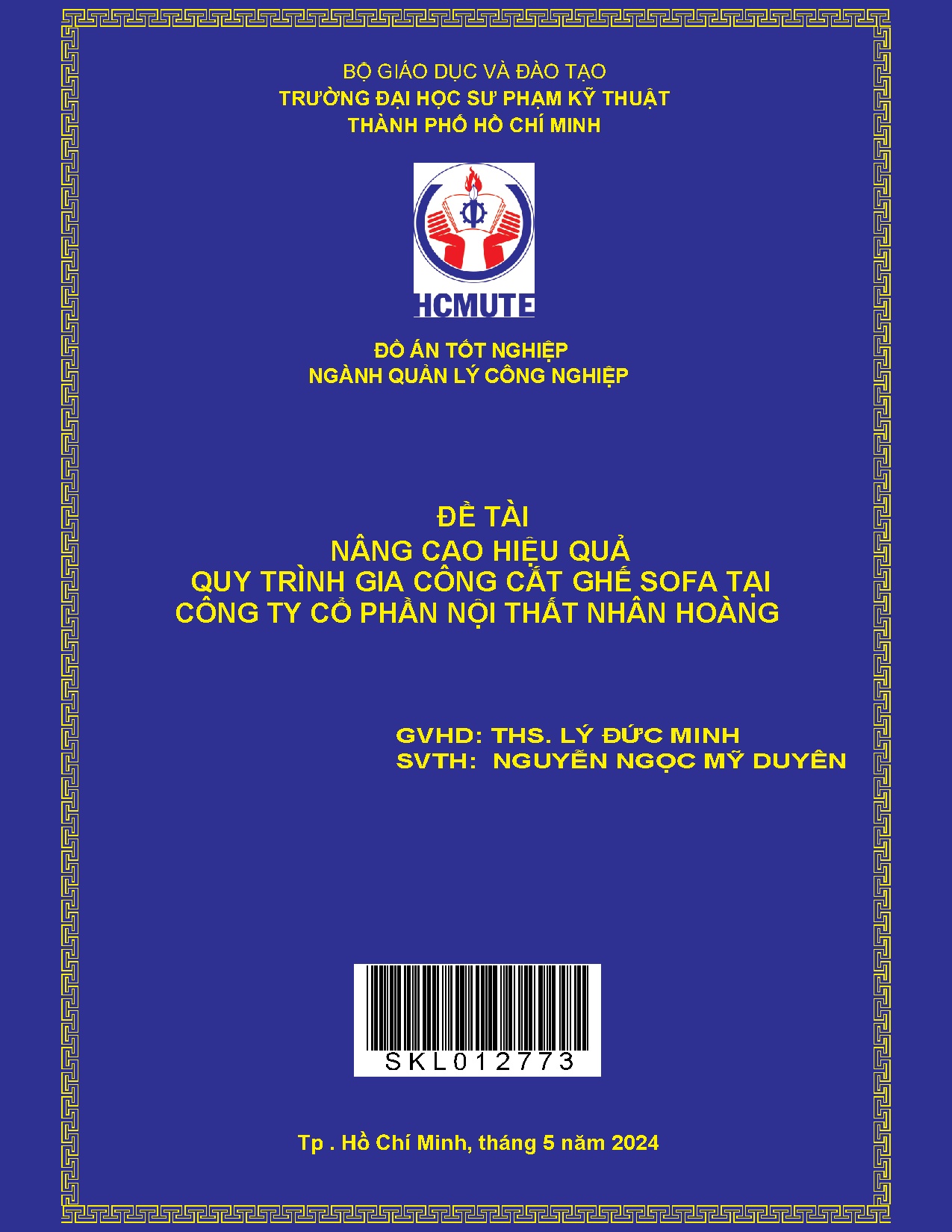 Đồ án tốt nghiệp - Nâng cao hiệu quả quy trình gia công cắt ghế sofa tại công ty cổ phần nội thất NH