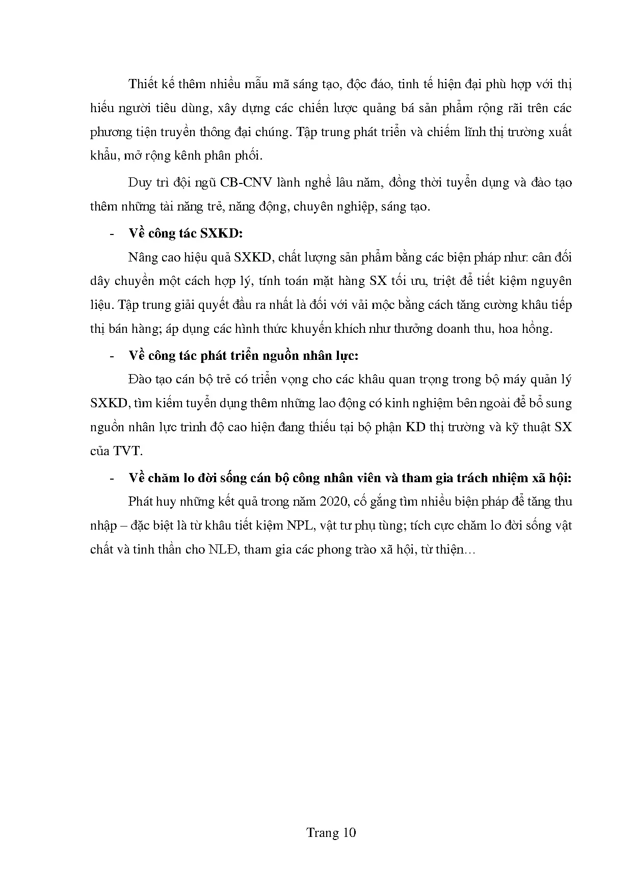 Đồ án tốt nghiệp - Hoàn thiện công tác lập kế hoạch sản xuất tại Nhà máy Dệt 1 của Tổng công TVT - C - Trang 21
