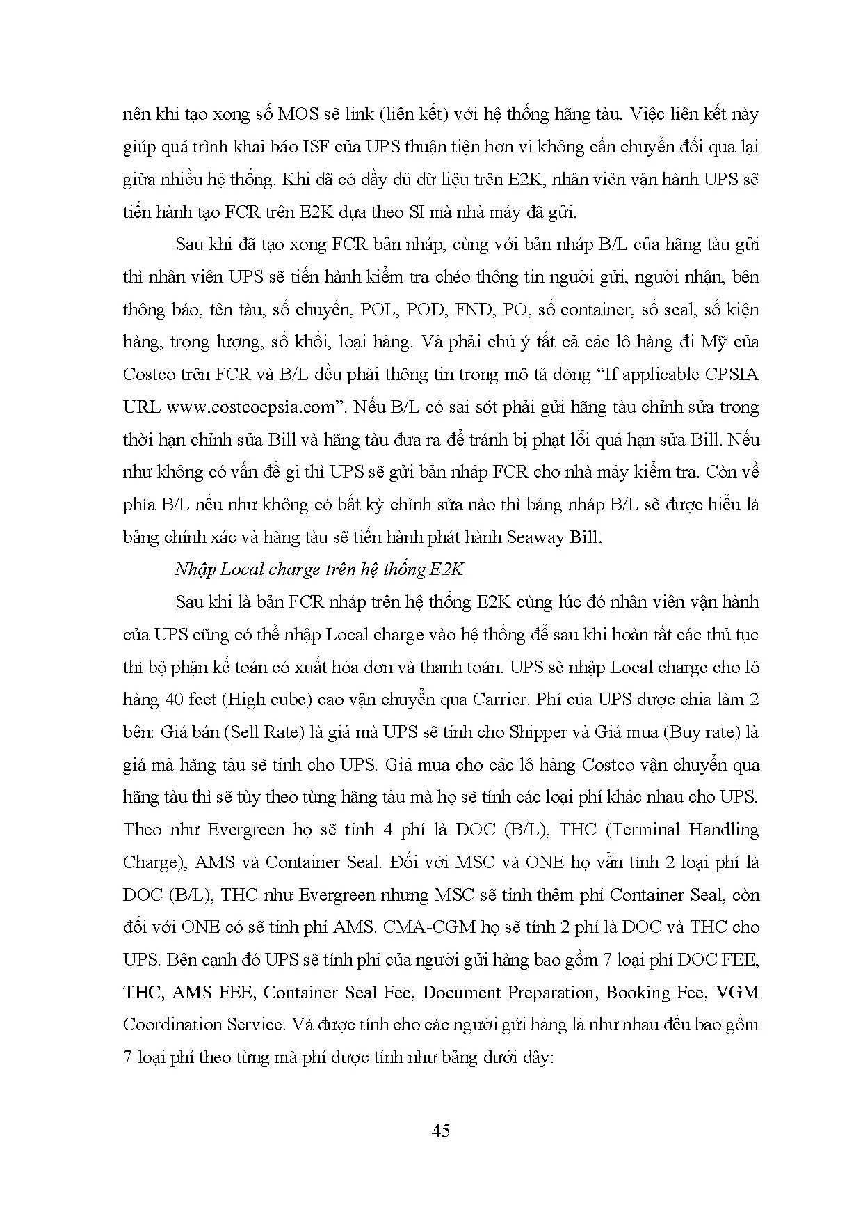 Đồ án tốt nghiệp - Hoàn thiện hoạt động giao nhận xuất khẩu hàng FCL bằng đường biển tại Công TCPUVN - Trang 56