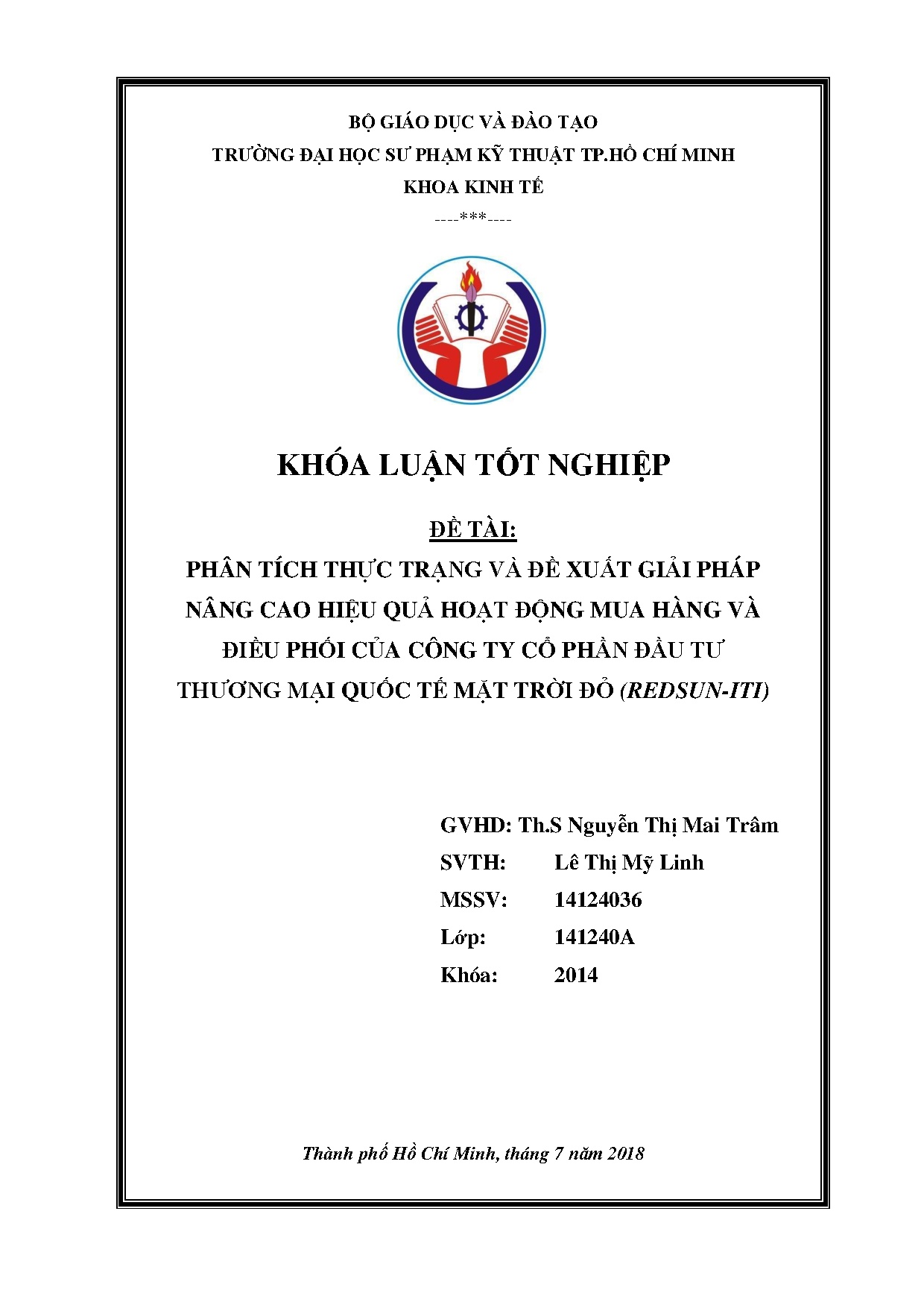 Đồ án tốt nghiệp - Phân tích thực trạng và đề xuất giải pháp nâng cao hiệu QHĐMHVĐPCCTCPĐTTMQTMTĐ (