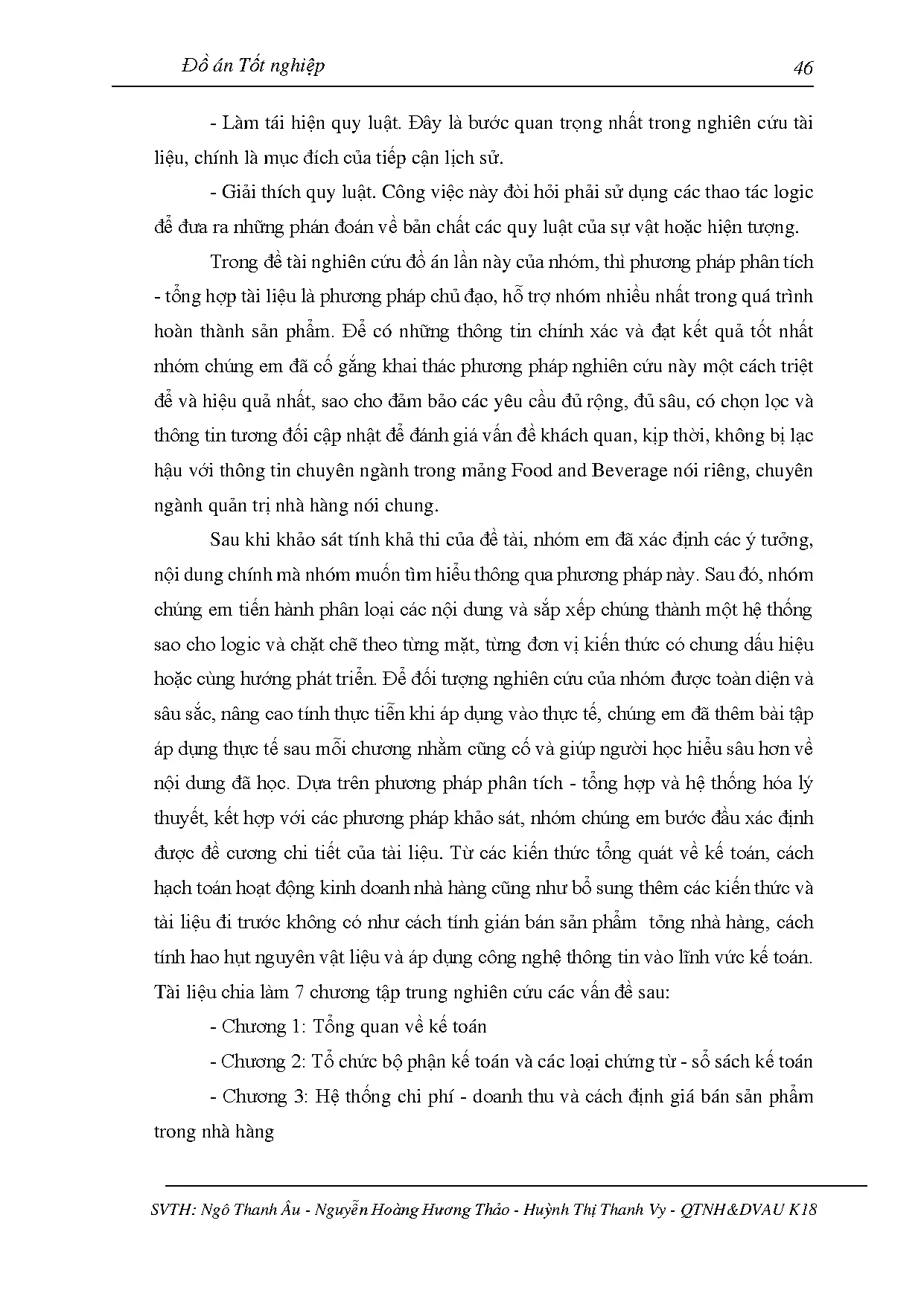 Đồ án tốt nghiệp - Xây dựng tài liệu học tập môn kế toán nhà hàng cho sinh VNQTNHVDVĂUTĐHSPKTTPHCM - Trang 62