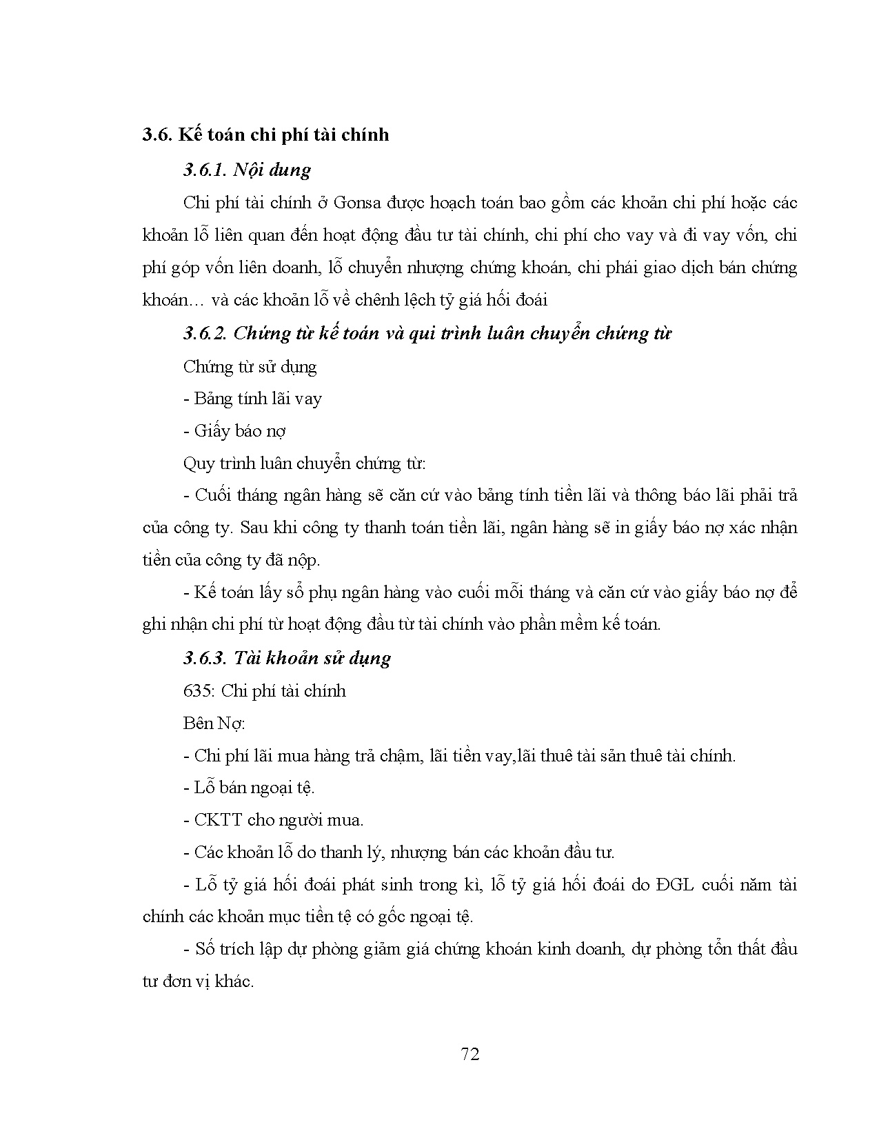 Đồ án tốt nghiệp - Kế toán xác định kết quả hoạt động kinh doanh tại Công ty Cổ phần Gonsa - Trang 86