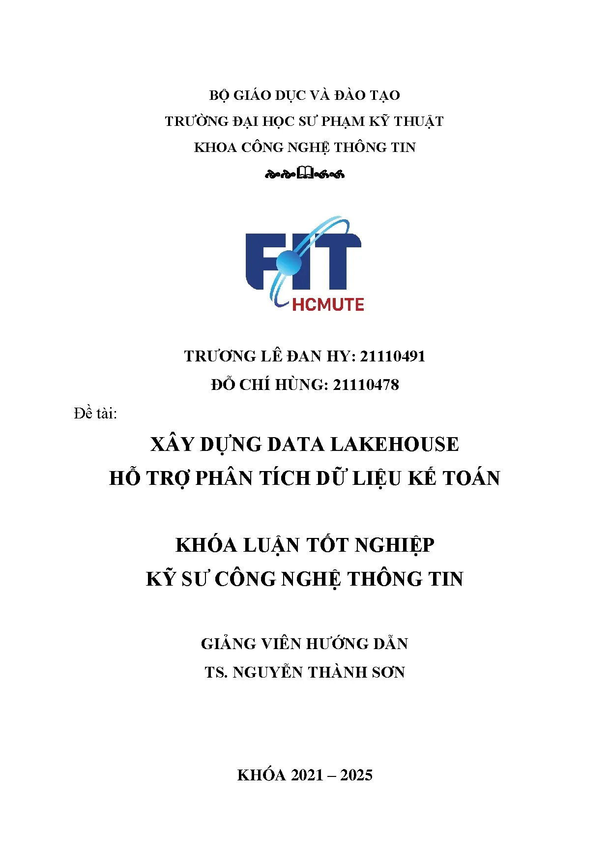 Đồ án tốt nghiệp - Xây dựng data lakehouse hỗ trợ phân tích dữ liệu kế toán - Trang 2