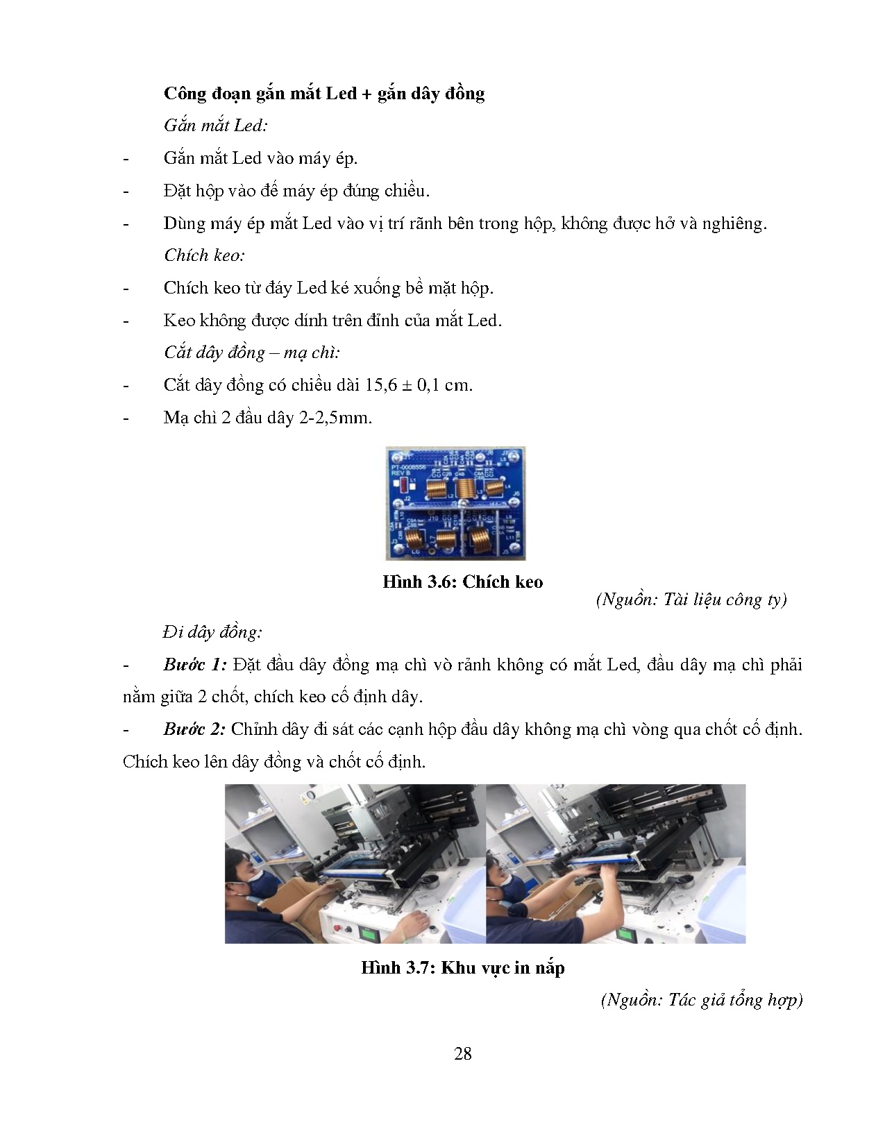 Đồ án tốt nghiệp - Hoàn thiện quy trình sản xuất linh kiện điện tử mã hàng MAFL -011052 tại CTTY 2 - Trang 37