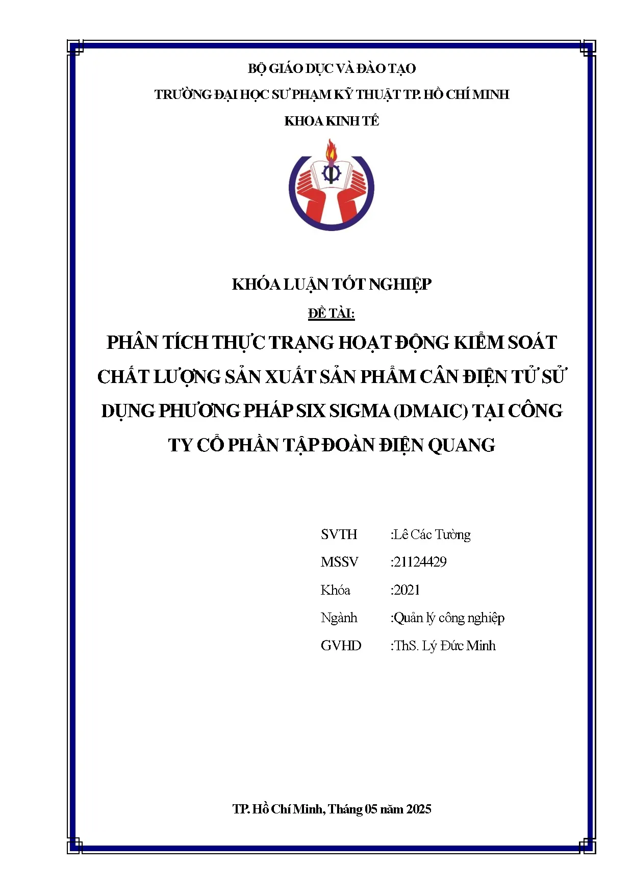 Đồ án tốt nghiệp - Phân tích thực trạng hoạt động kiểm soát chất lượng sản XSPCĐTSDPPSS ( TCTCPTĐĐQ