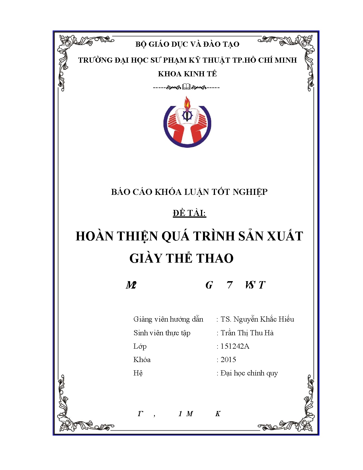 Đồ án tốt nghiệp - Hoàn thiện quá trình sản xuất giày thể thao