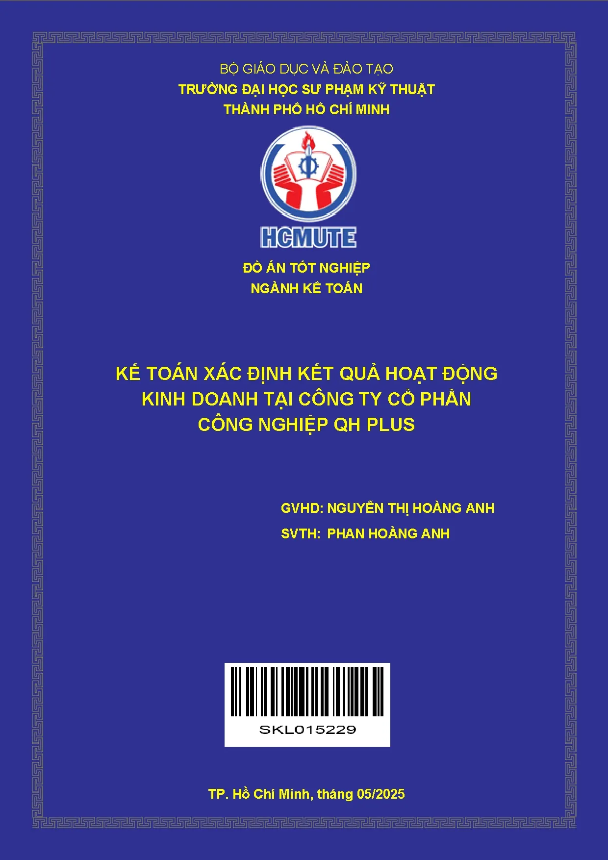 Đồ án tốt nghiệp - Kế toán xác định kết quả hoạt động kinh doanh tại Công ty Cổ phần Công nghiệp QP