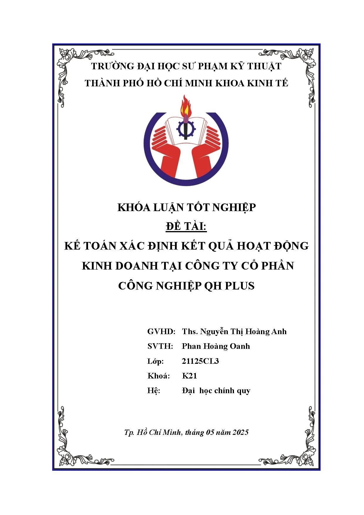 Đồ án tốt nghiệp - Kế toán xác định kết quả hoạt động kinh doanh tại Công ty Cổ phần Công nghiệp QP - Trang 2