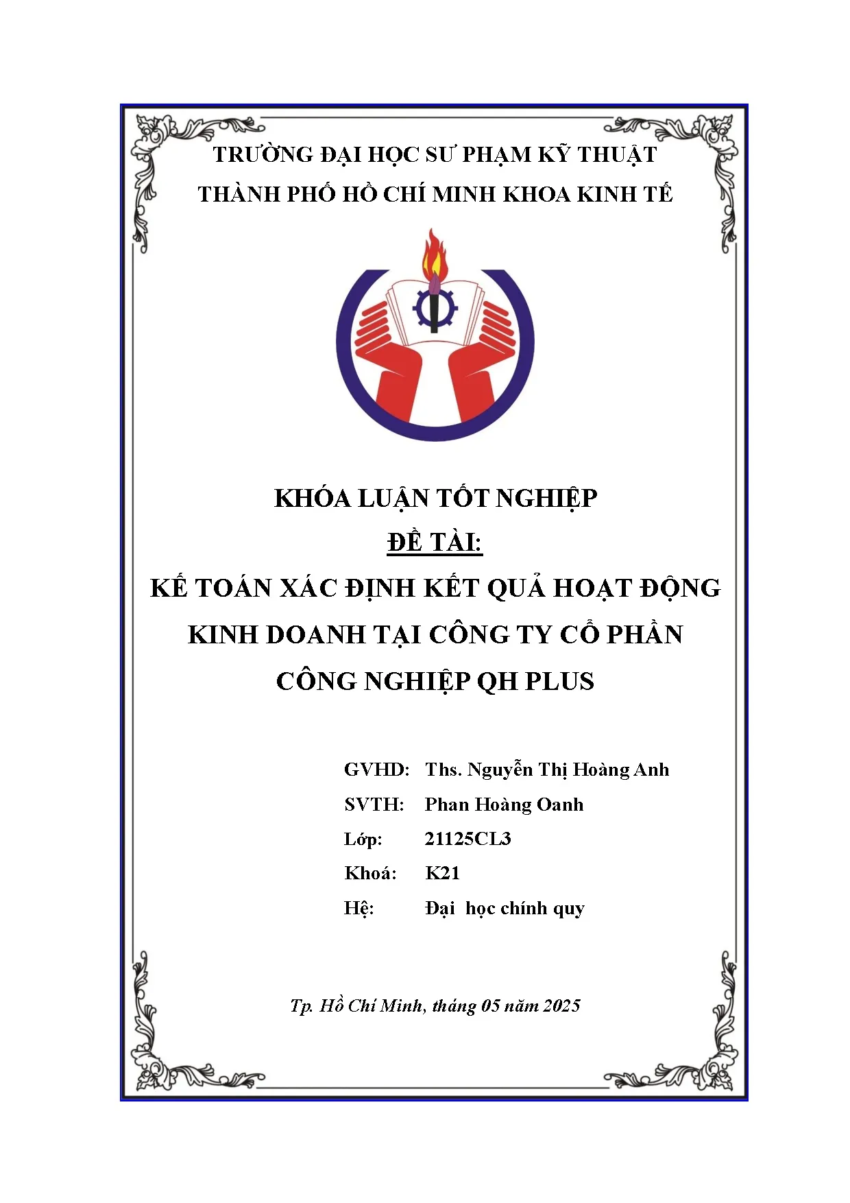 Đồ án tốt nghiệp - Kế toán xác định kết quả hoạt động kinh doanh tại Công ty Cổ phần Công nghiệp QP - Trang 3