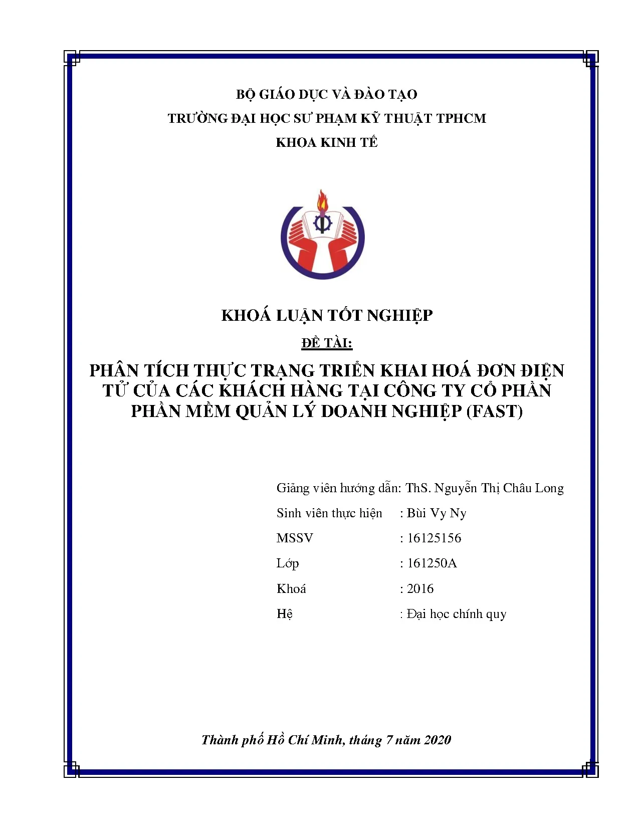 Đồ án tốt nghiệp - Phân tích thực trạng triển khai hóa đơn điện tử của các khách hàng TCTCPPMQLD .