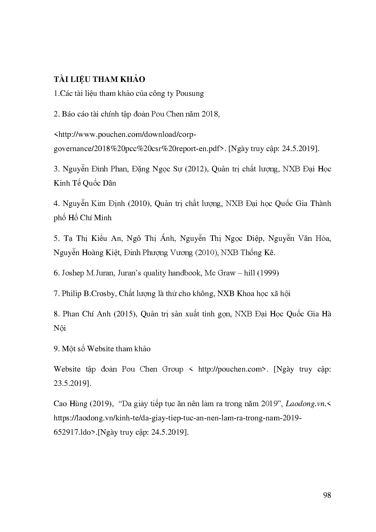 Đồ án tốt nghiệp - Áp dụng 7 công cụ quản lý chất lượng và 5S nâng cao chất lượng SPNAF 1 TXACTTPVN - Trang 109