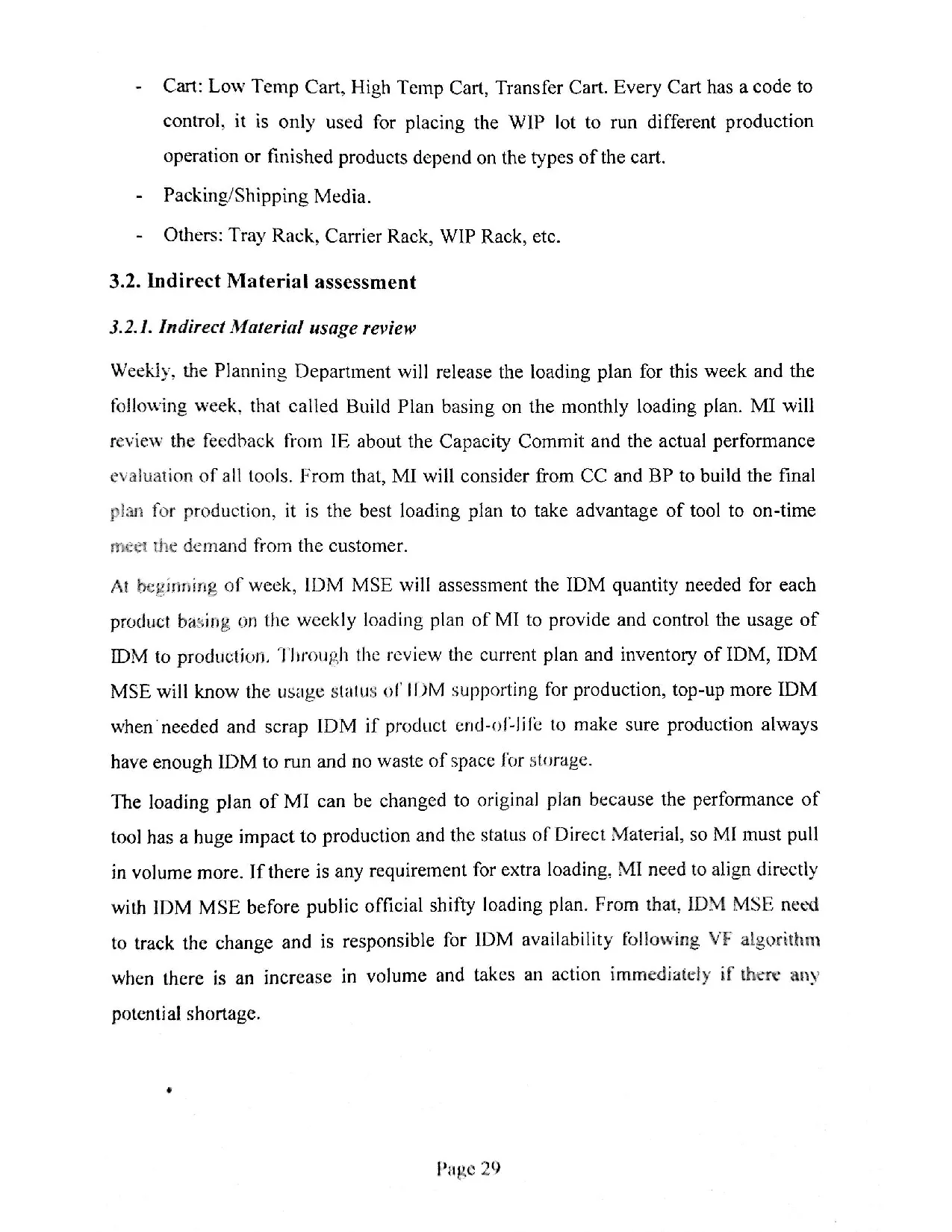 Đồ án tốt nghiệp - Improving the management of indirect materials at intel products VietNam CO., LTD - Trang 40