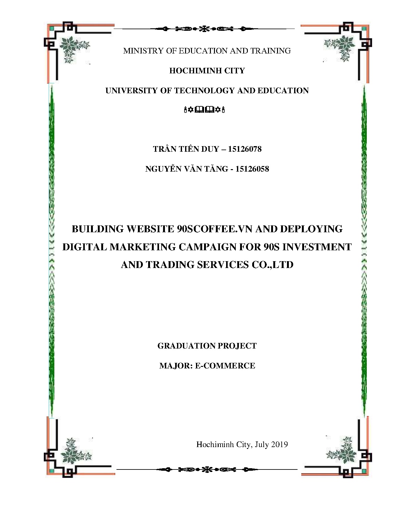 Đồ án tốt nghiệp - Xây dựng và phát triển website bán hàng Cà phê cho Công ty TNHH 90s Coffee