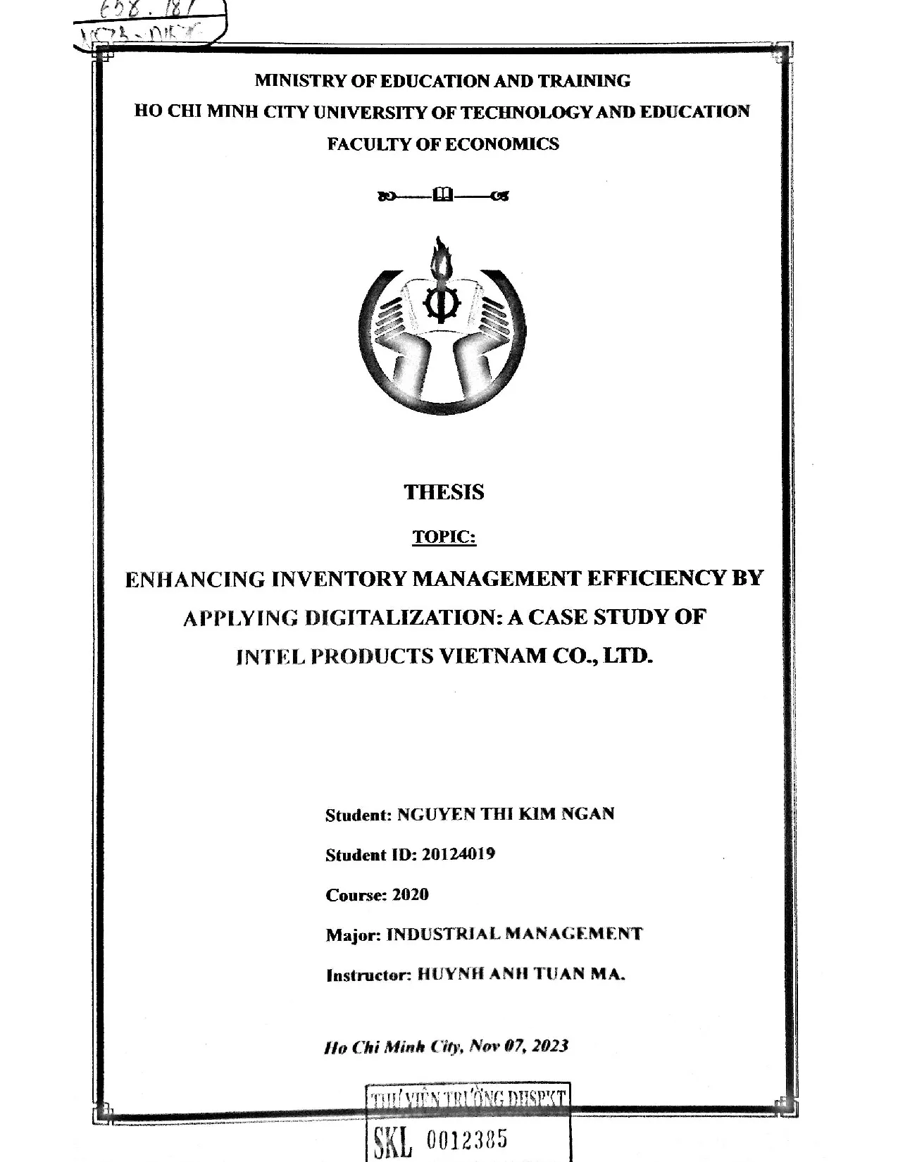 Đồ án tốt nghiệp - Enhancing inventory management efficiency by applying digitalization a CSOIPVNCL