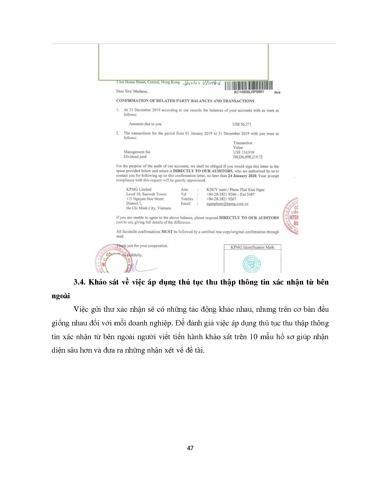Đồ án tốt nghiệp - Thủ tục xác nhận thông tin từ bên ngoài trong kiểm toán báo cáo tài C ( CTTKVN - Trang 54