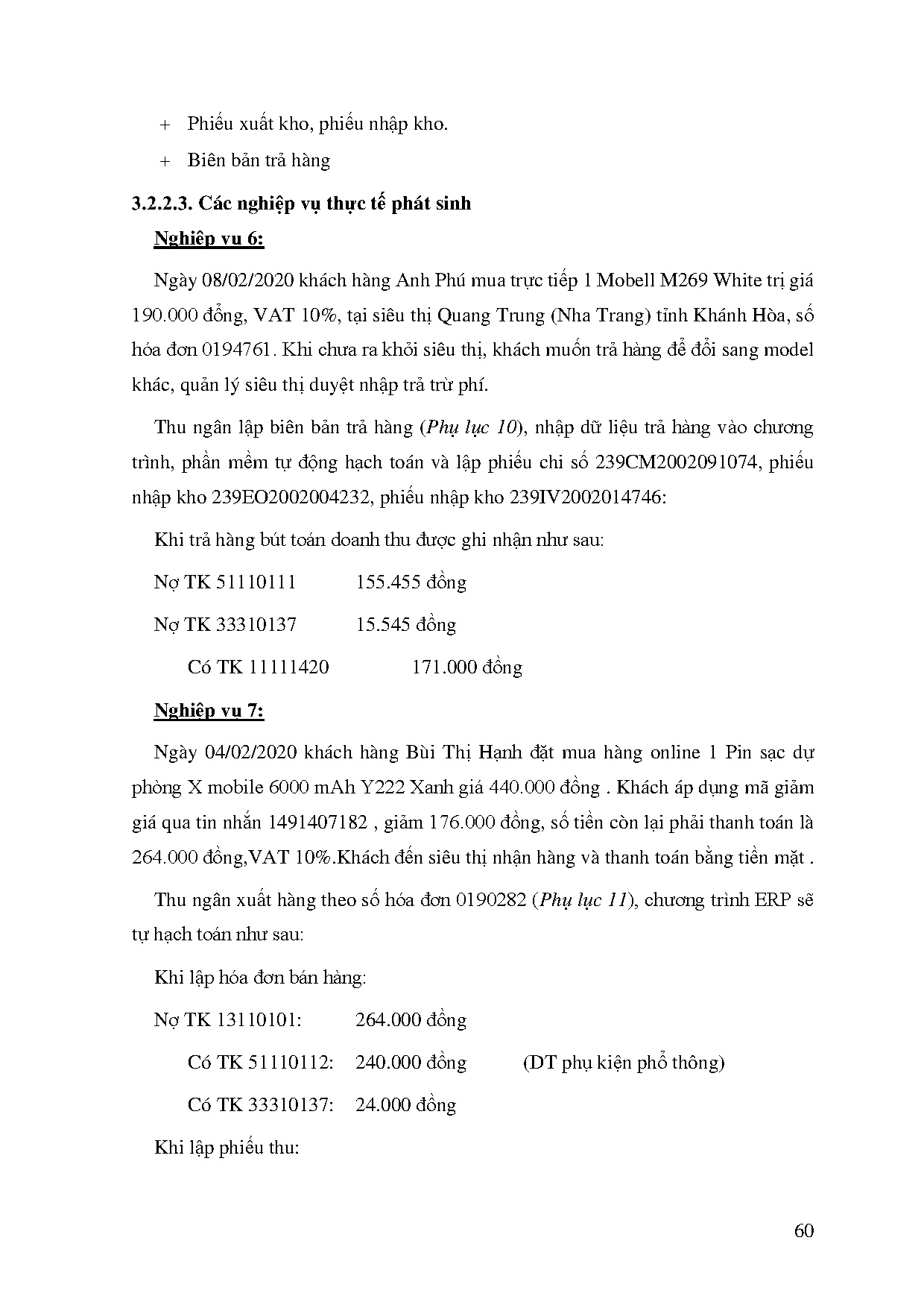 Đồ án tốt nghiệp - Hoàn thiện công tác bán hàng và xác định kết quả bán hàng tại MWG - Trang 69