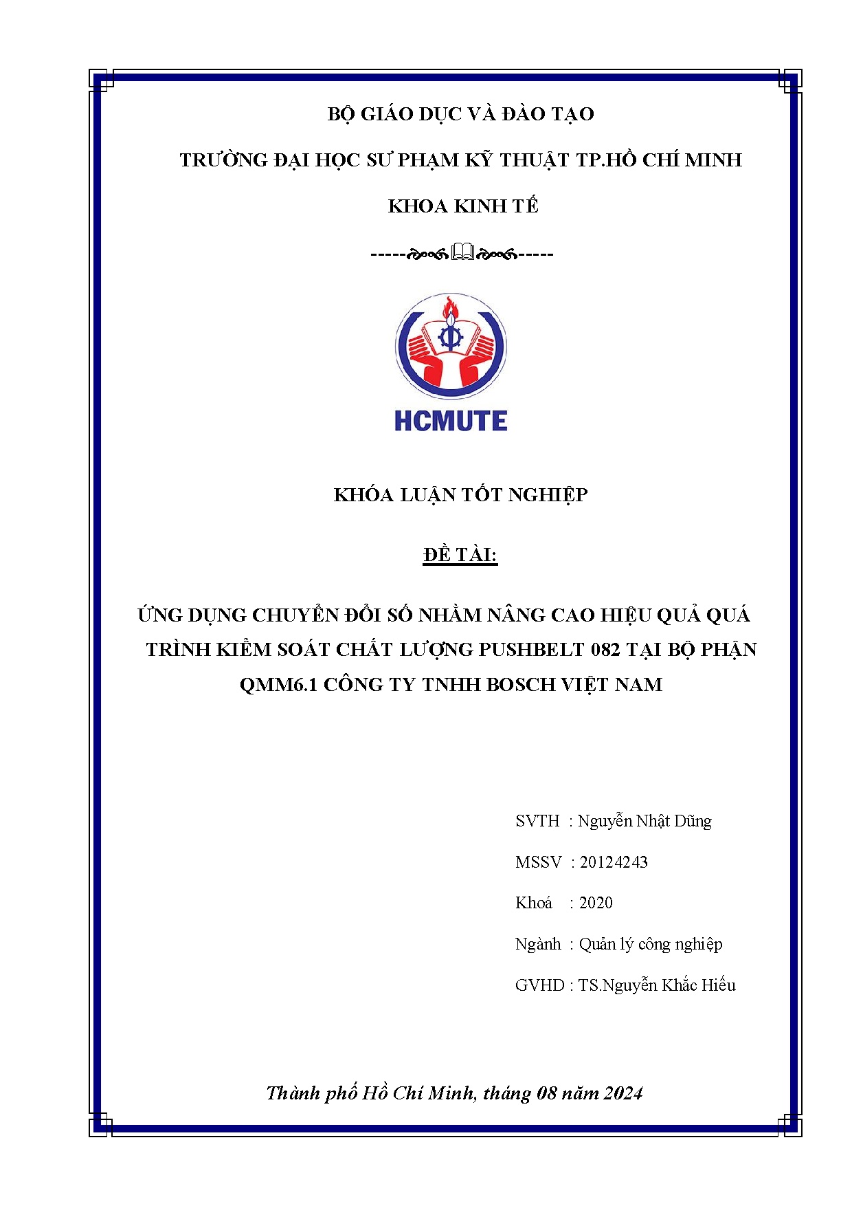 Đồ án tốt nghiệp - Ứng dụng chuyển đổi số nhằm nâng cao hiệu quả quá trình kiểm SCLP 0 TBPQ 6 CTTBVN