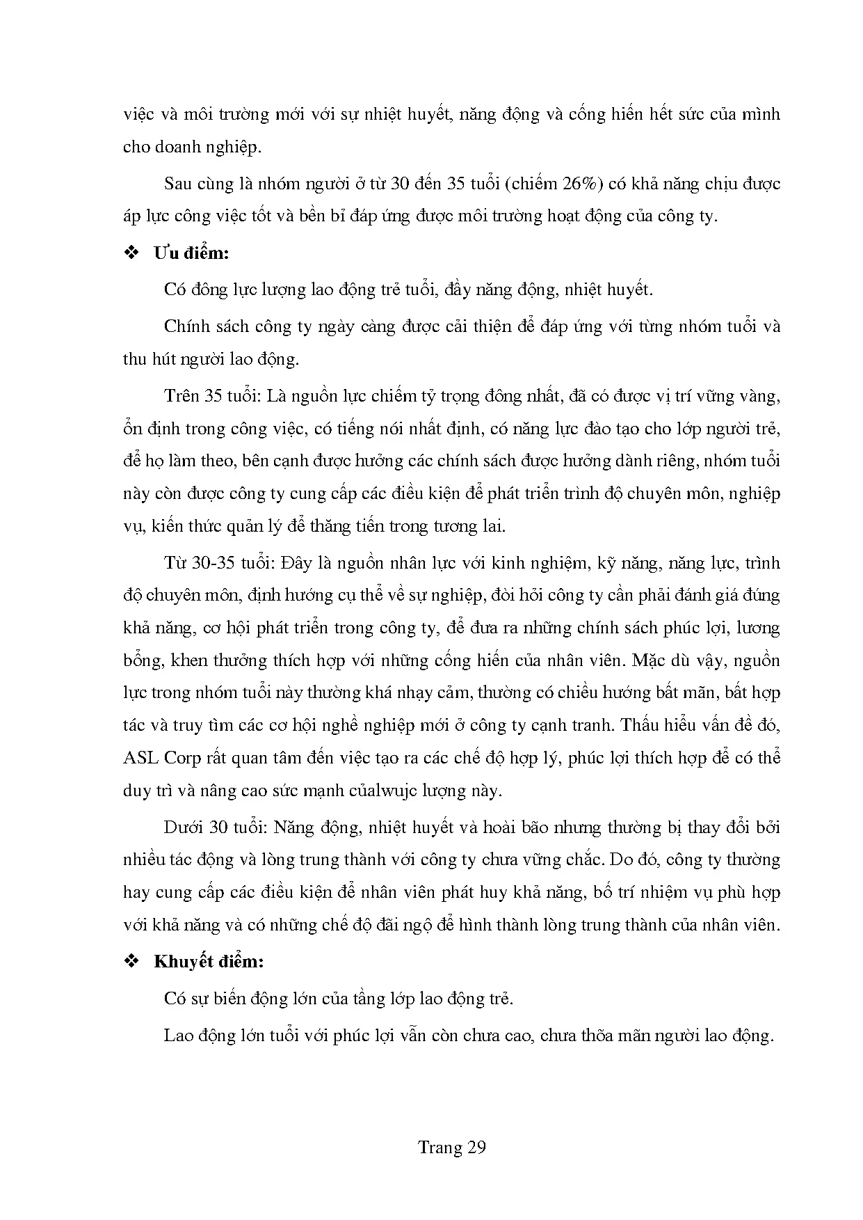 Đồ án tốt nghiệp - Hoàn thiện công tác tuyển dụng tại Công ty cổ phần giao nhận vận tải Mỹ Á (ASL C - Trang 39