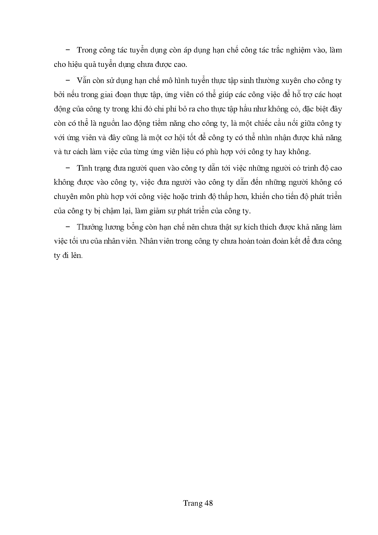 Đồ án tốt nghiệp - Hoàn thiện công tác tuyển dụng tại Công ty cổ phần giao nhận vận tải Mỹ Á (ASL C - Trang 58