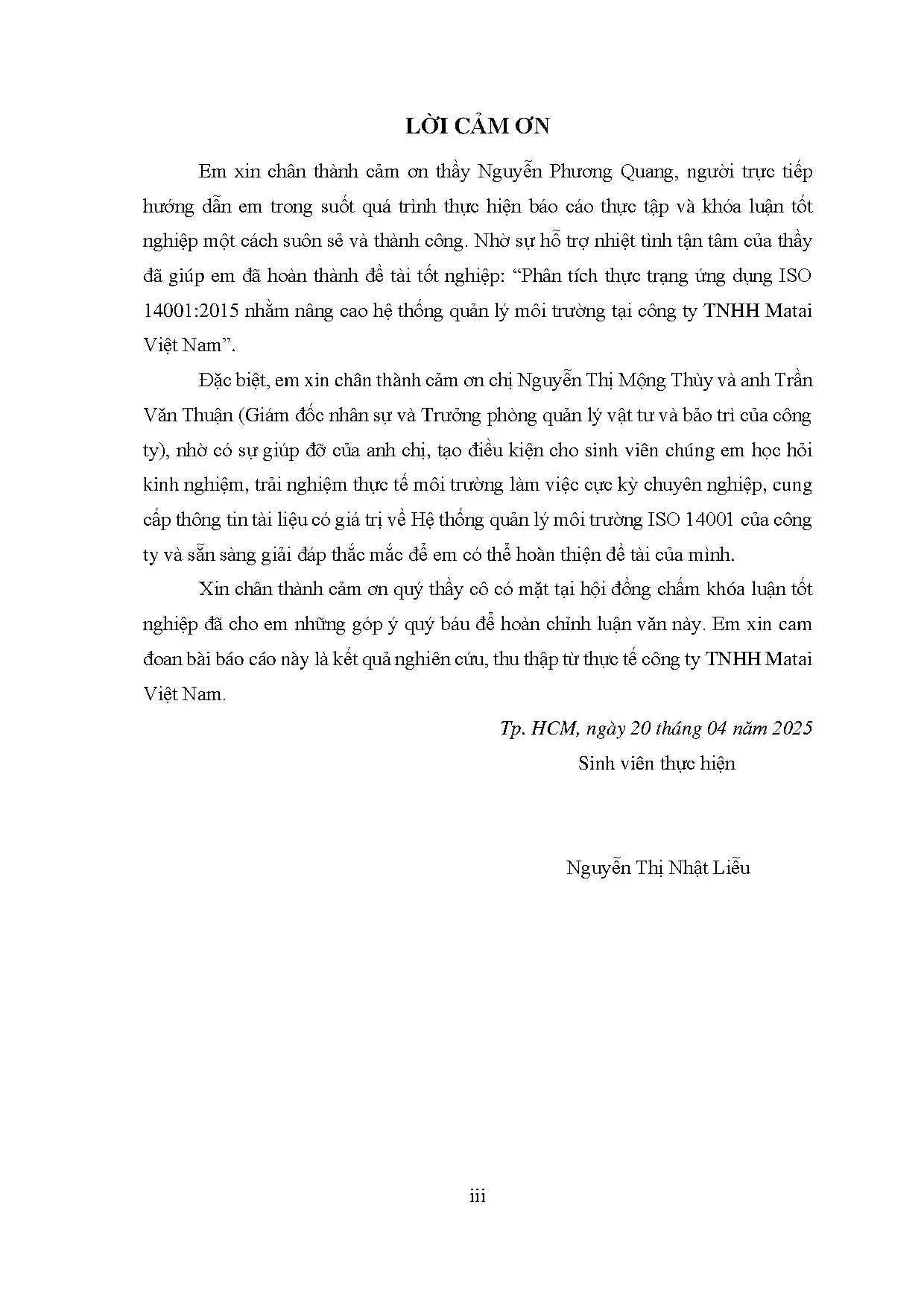 Đồ án tốt nghiệp - Phân tích thực trạng ứng dụng ISO 14001:2015 nhằm nâng cao hệ thống QLMTTCTTMVN - Trang 4