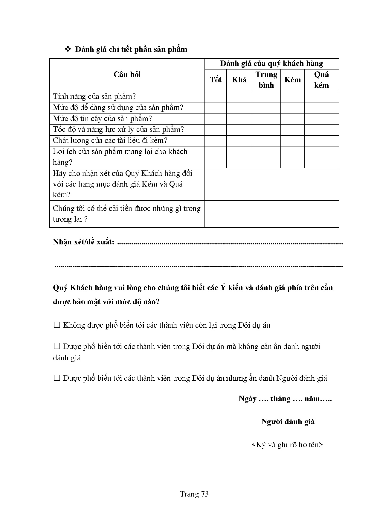 Đồ án tốt nghiệp - Đánh giá công tác triển khai phân hệ quản lý chất lượng trên PMSCCTTHTTTFCDNKH - Trang 85