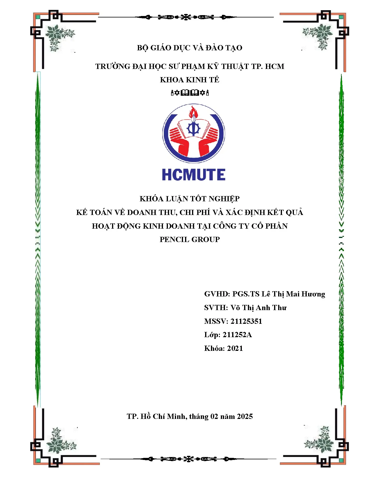 Đồ án tốt nghiệp - Kế toán về doanh thu, chi phí và xác định kết quả hoạt động kinh doanh tại CTCPPG - Trang 2