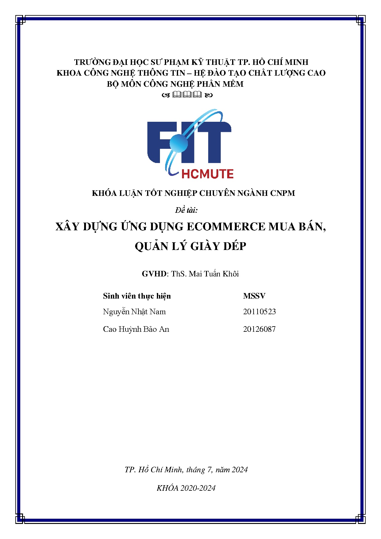 Đồ án tốt nghiệp - Xây dựng ứng dụng ecommerce mua bán, quản lý giày dép