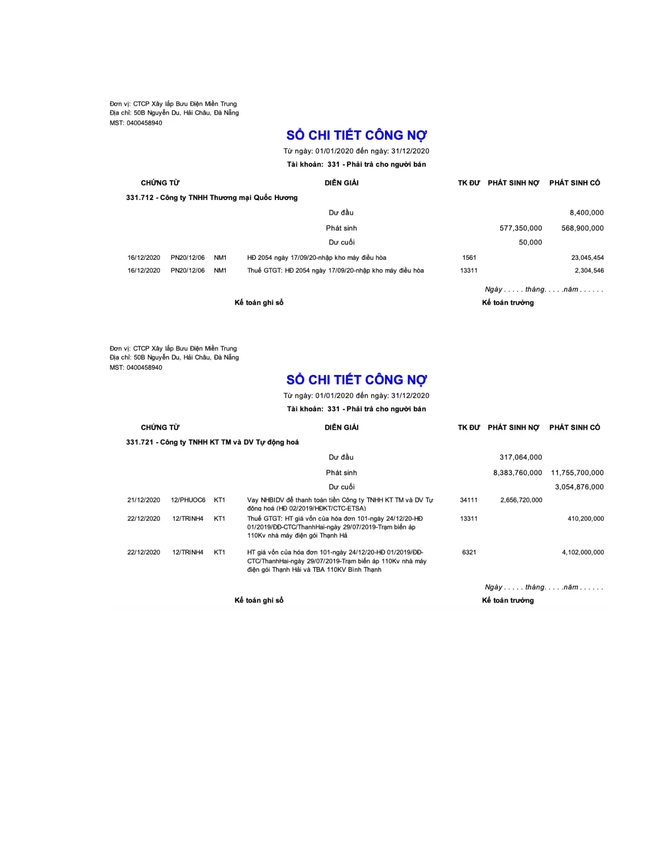 Đồ án tốt nghiệp - Hoàn thiện công tác kế toán công nợ phải thu khách hàng, PTNBVTGTGTTCTCPXLBĐMT - Trang 102