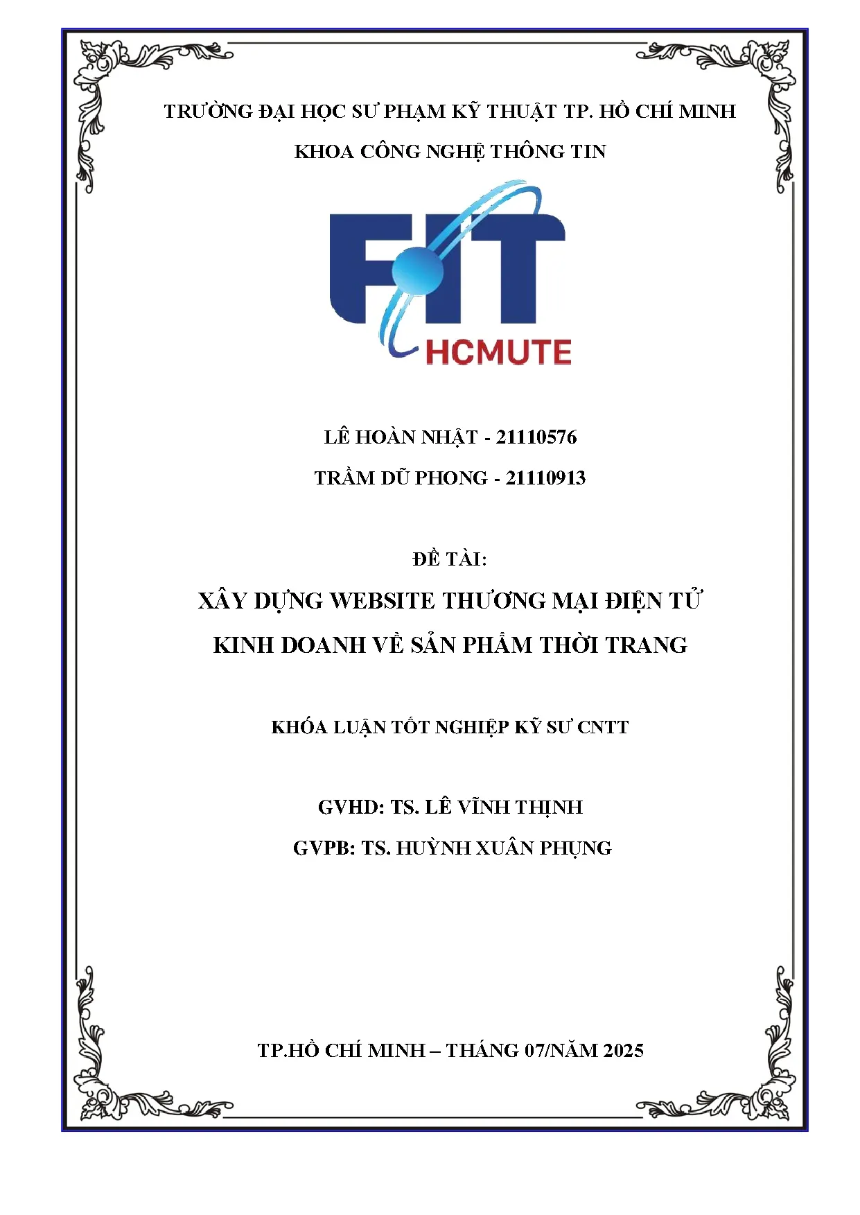 Đồ án tốt nghiệp - Xây dựng website thương mại điện tử kinh doanh về sản phẩm thời trang