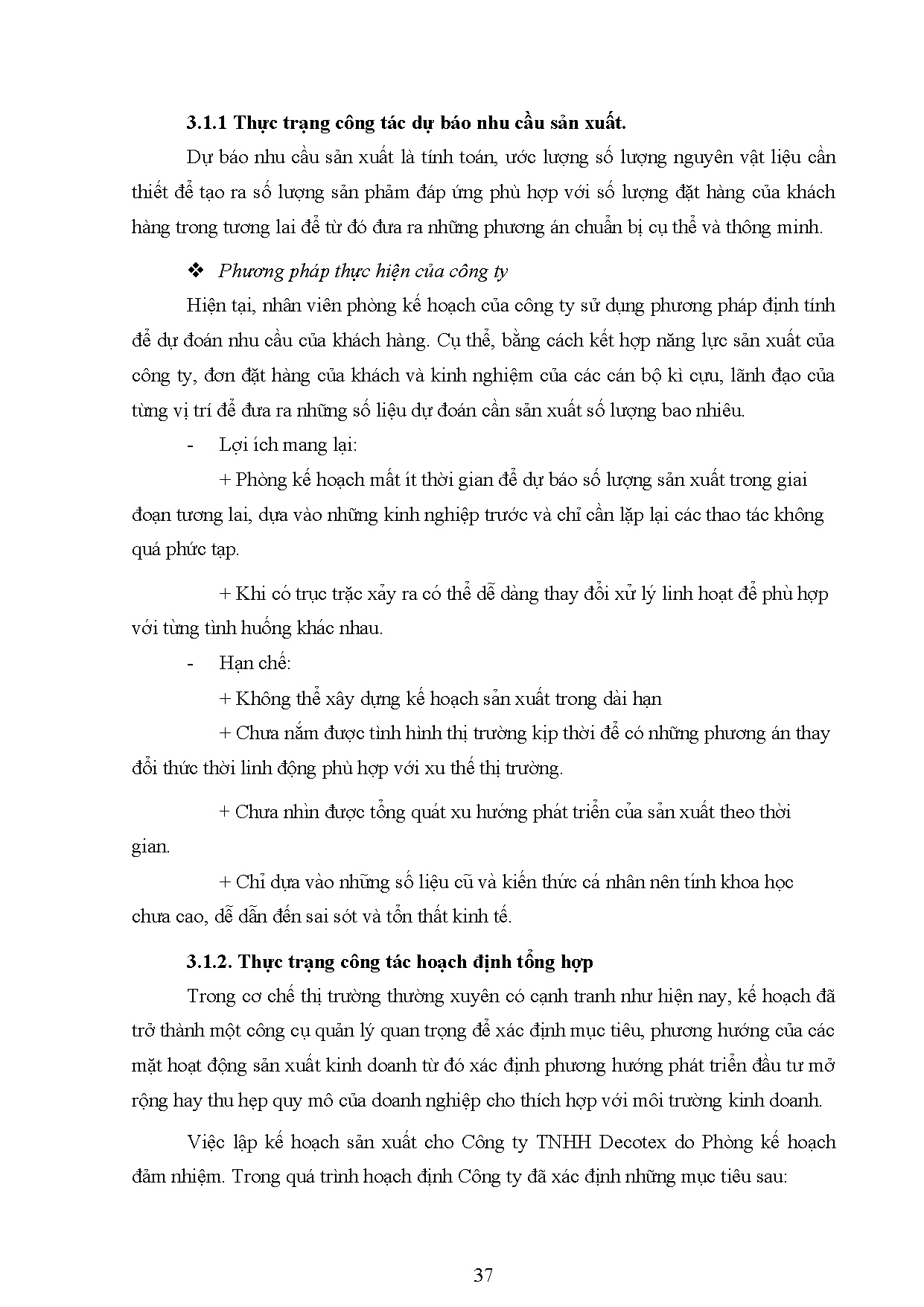 Đồ án tốt nghiệp - Một số giải pháp trong quản trị sản xuất nhằm cải thiện hiệu quả sản XSPRCCCTTD - Trang 46
