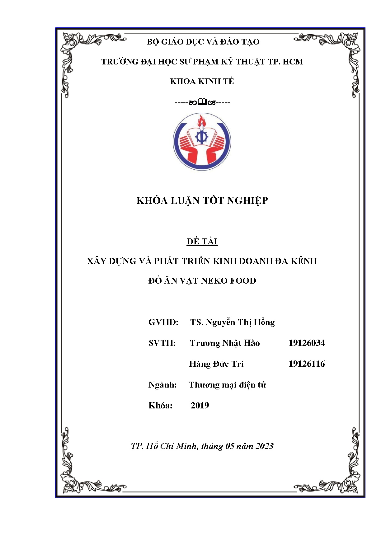 Đồ án tốt nghiệp - Xây dựng và phát triển kinh doanh đa kênh đồ ăn vặt Neko Food