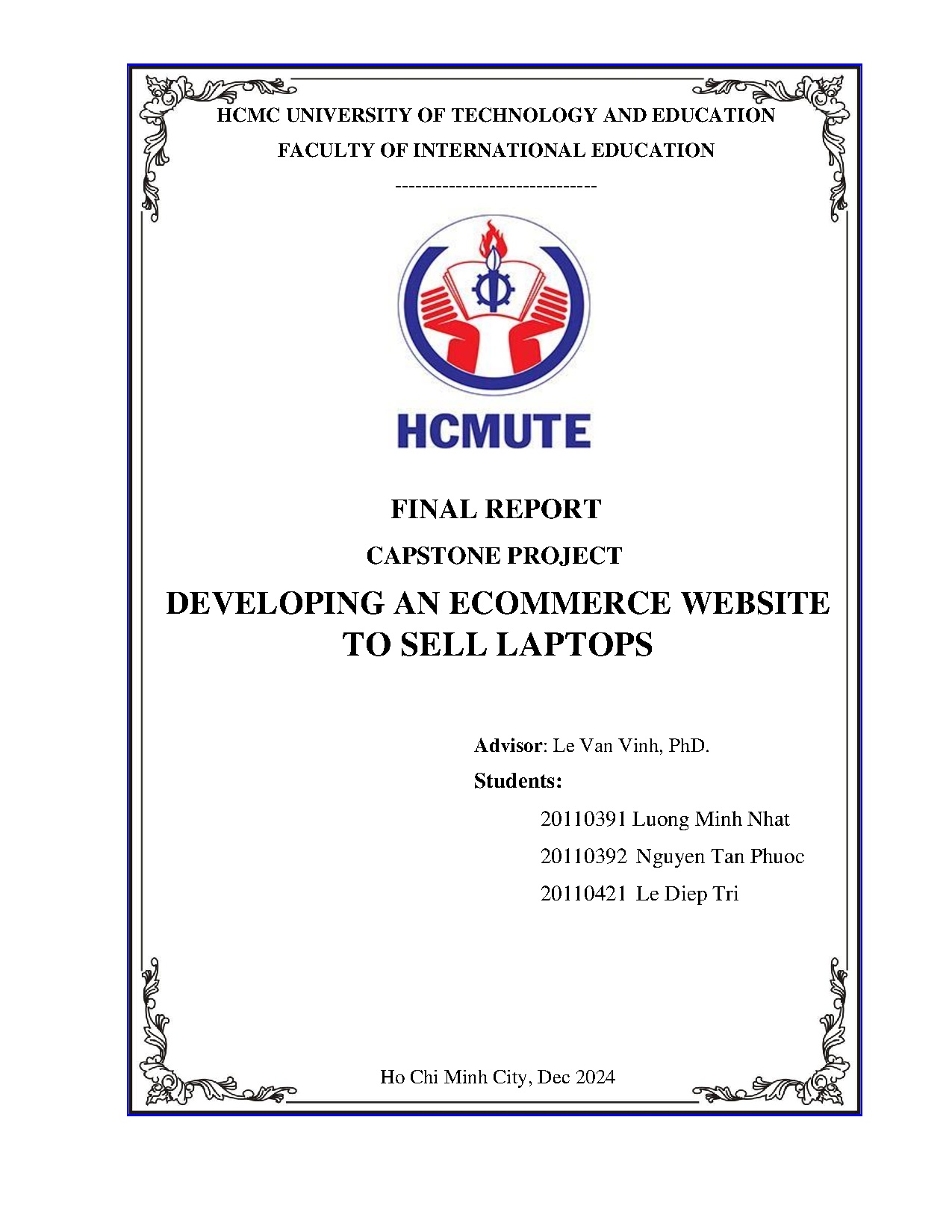 Đồ án tốt nghiệp - Developing an ecommerce website to sell laptops