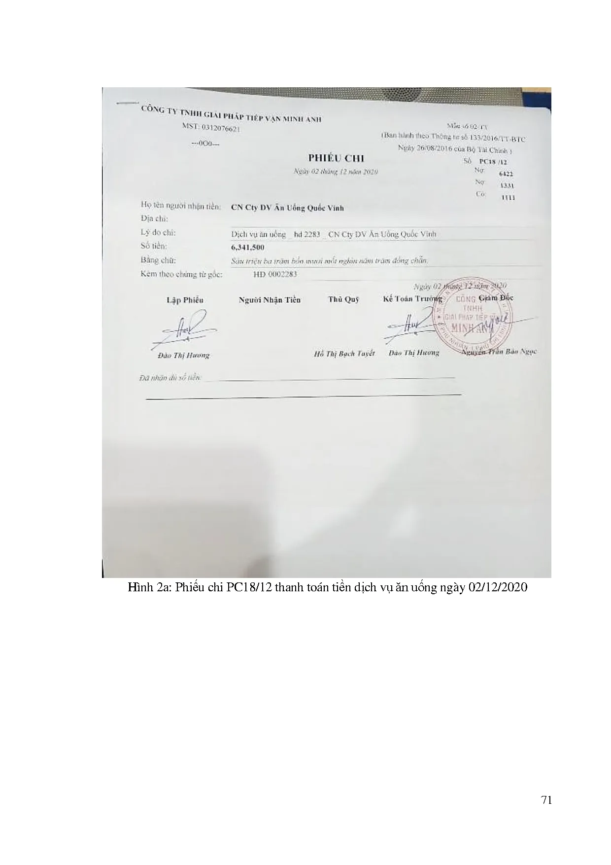 Đồ án tốt nghiệp - Hoàn thiện công tác kế toán vốn bằng tiền và khoản phải thu khách hàng TCTTGPTVMA - Trang 84