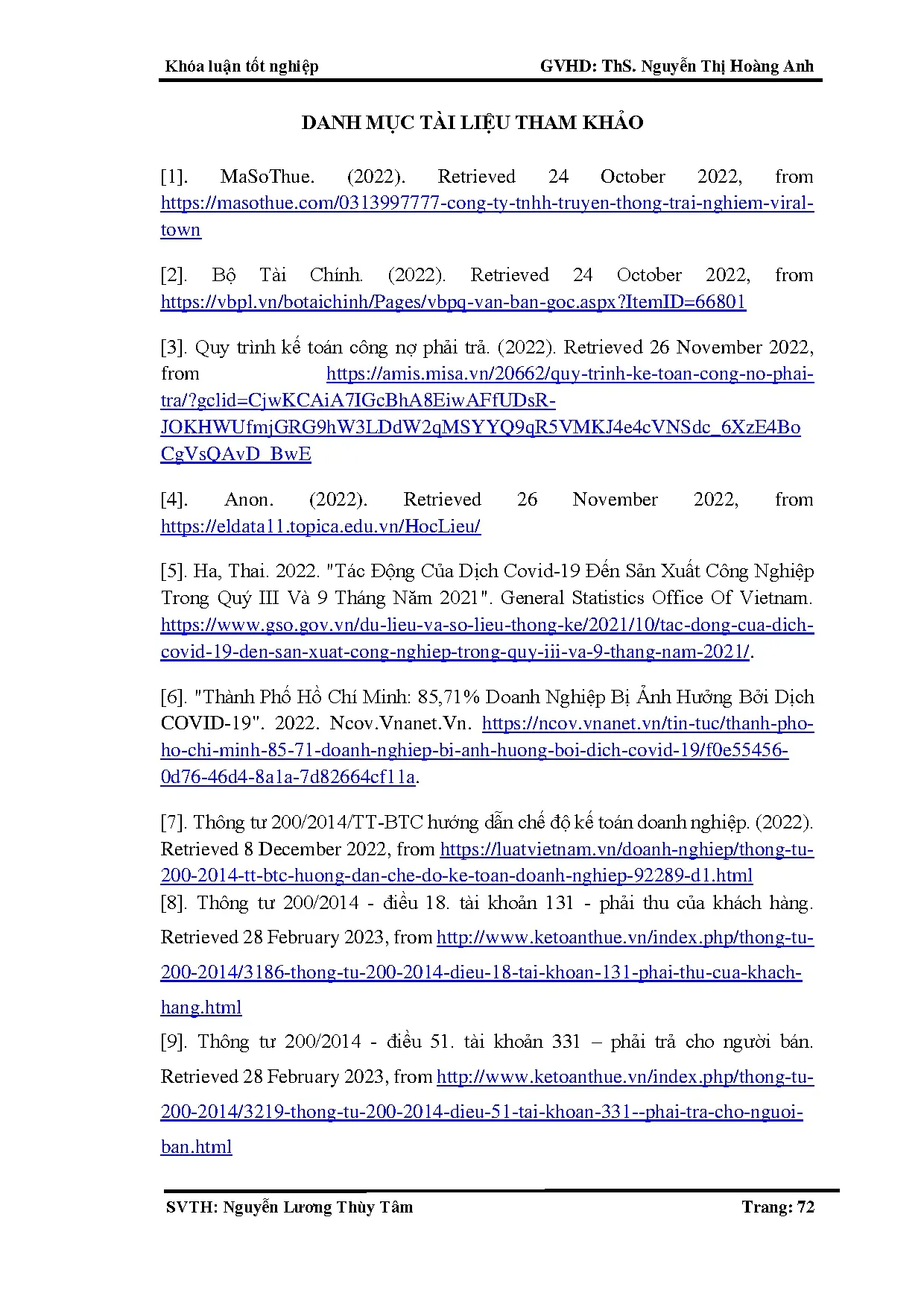 Đồ án tốt nghiệp - Kế toán công nợ phải thu khách hàng và phải trả nhà cung cấp tại Công ty TTTVTNVT - Trang 81