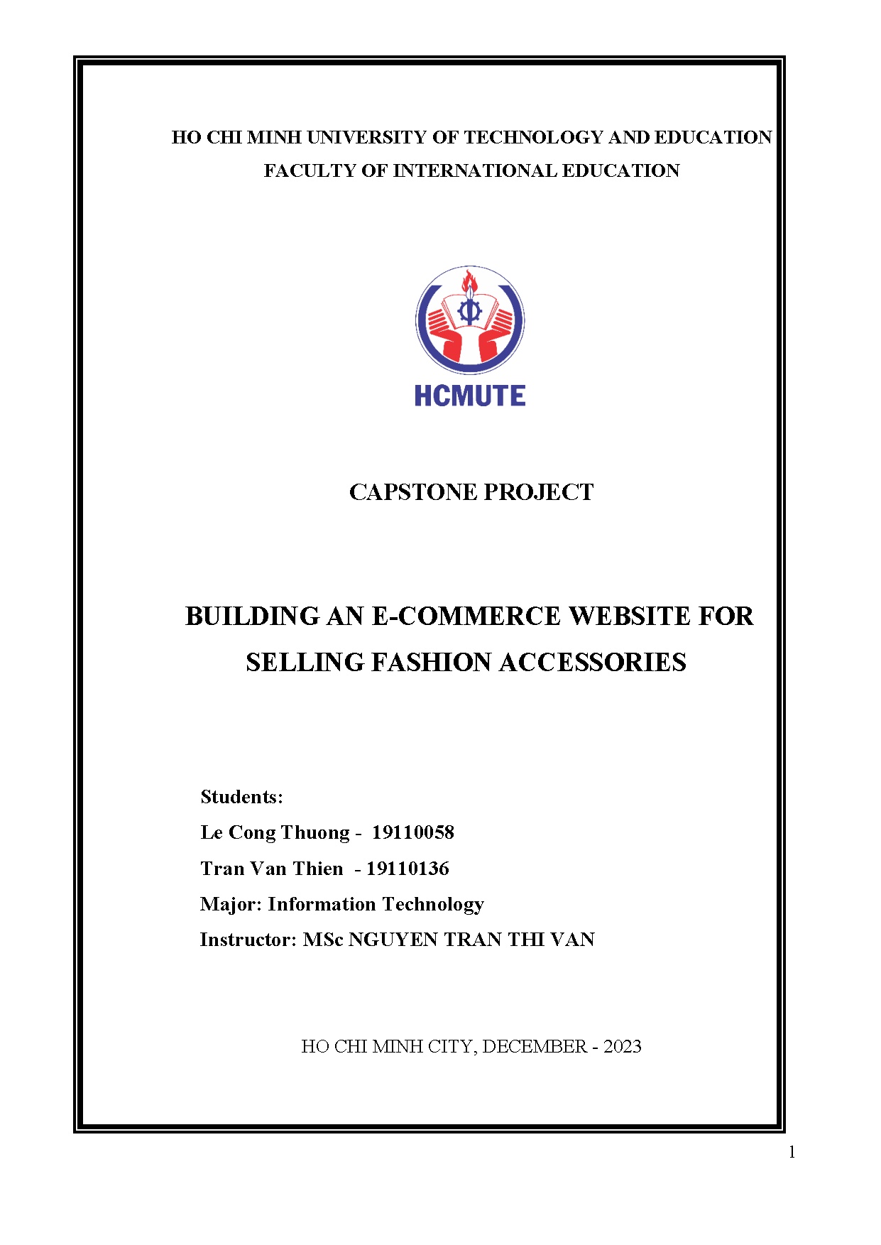 Đồ án tốt nghiệp - Building an E-commerce website for selling fashion accessories