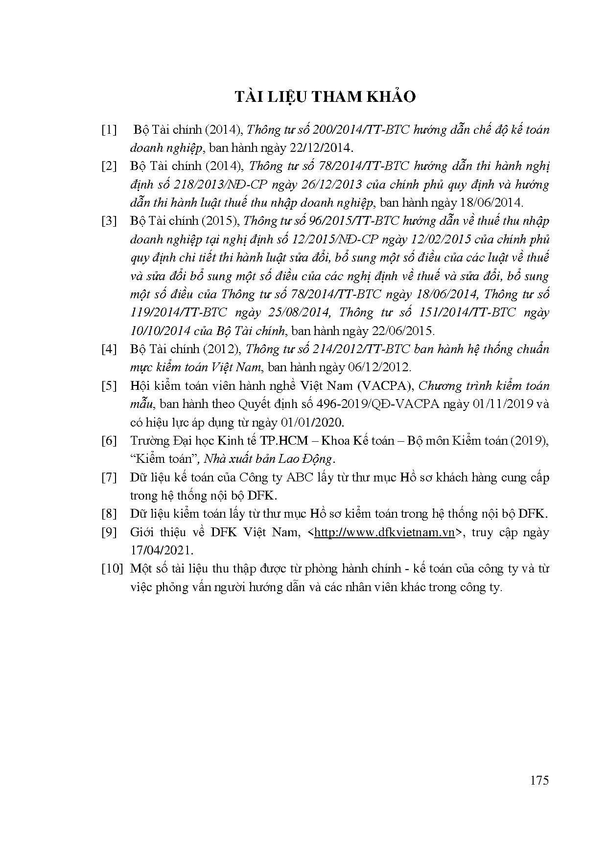 Đồ án tốt nghiệp - Quy trình kiểm toán khoản mục chi phí bán HVCPQLDNTKTBCTCTCTTKTDVNĐÁTNKĐTCLCNKT - Trang 190