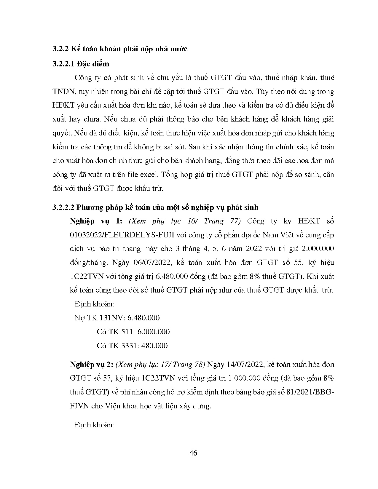 Đồ án tốt nghiệp - Kế toán khoản phải thu, phải trả tại Công ty cổ phần thiết bị thang máy Fuji VN - Trang 55